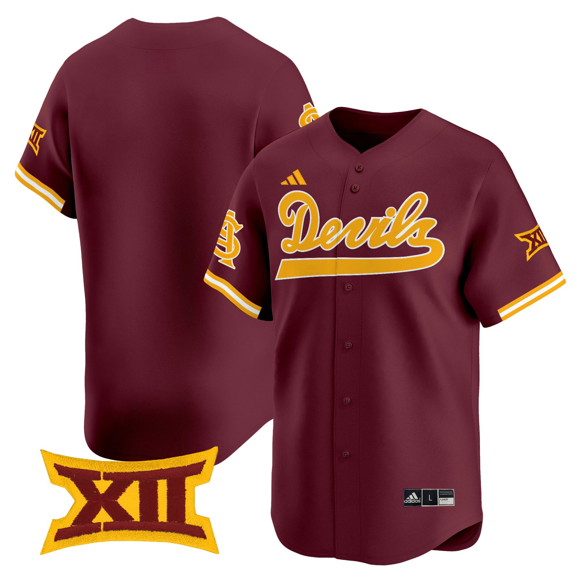 Men's size - Sun Devils Softball Vapor Premier Limited Jersey - All Stitched