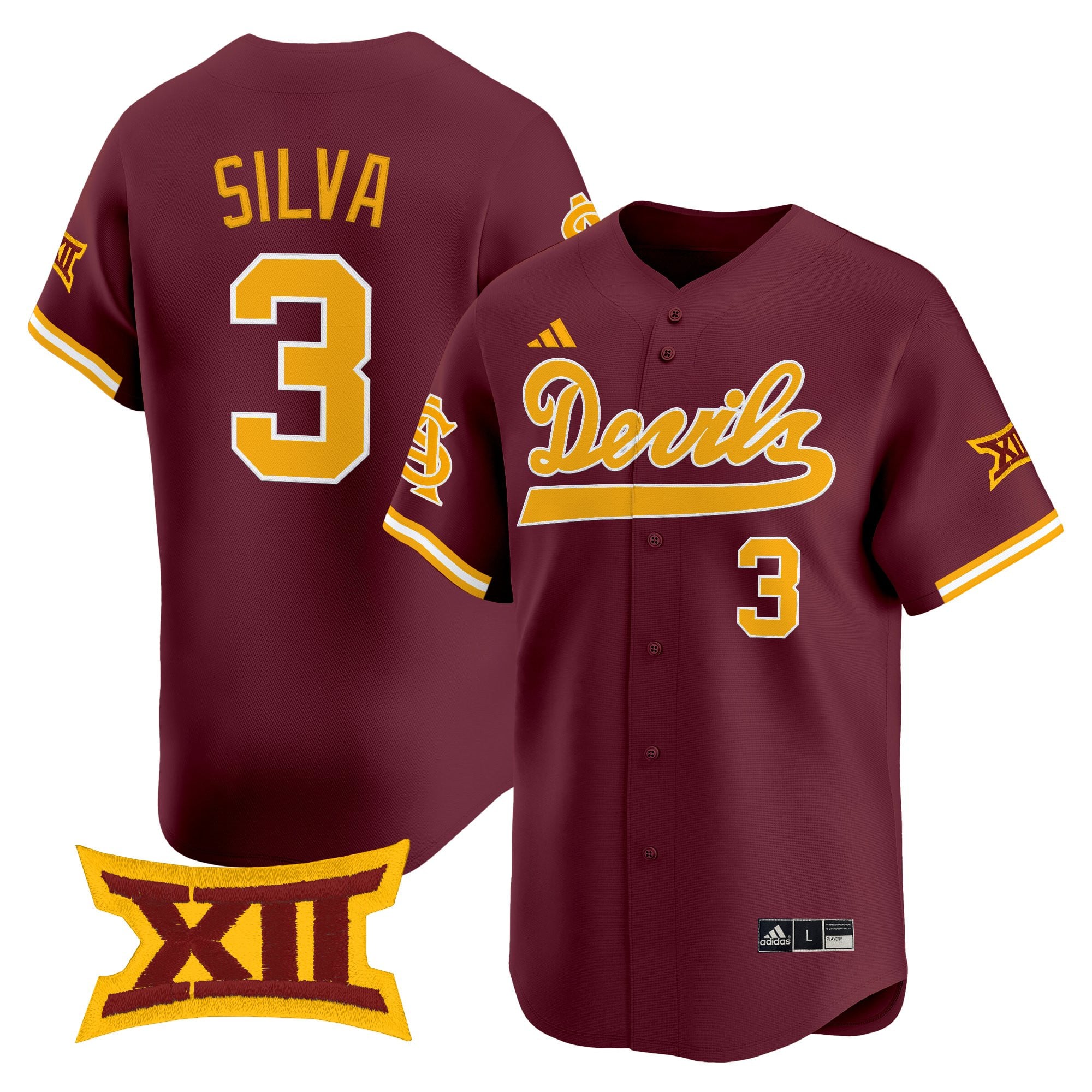 Men's size - Sun Devils Softball Vapor Premier Limited Jersey - All Stitched