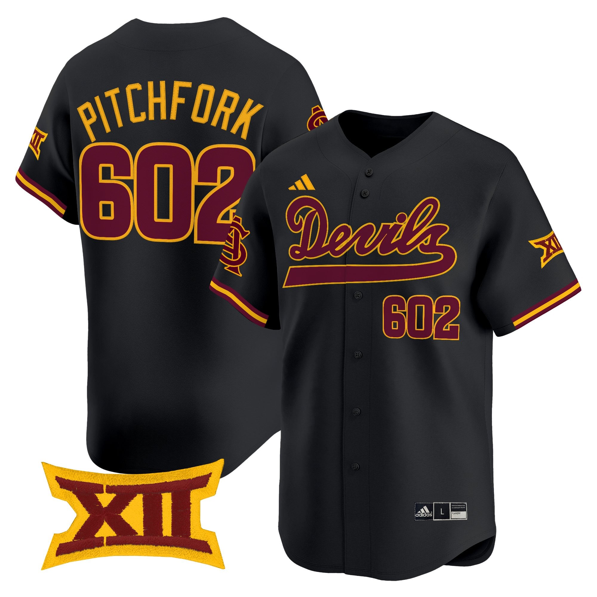 Men's size - Sun Devils Softball Vapor Premier Limited Jersey - All Stitched