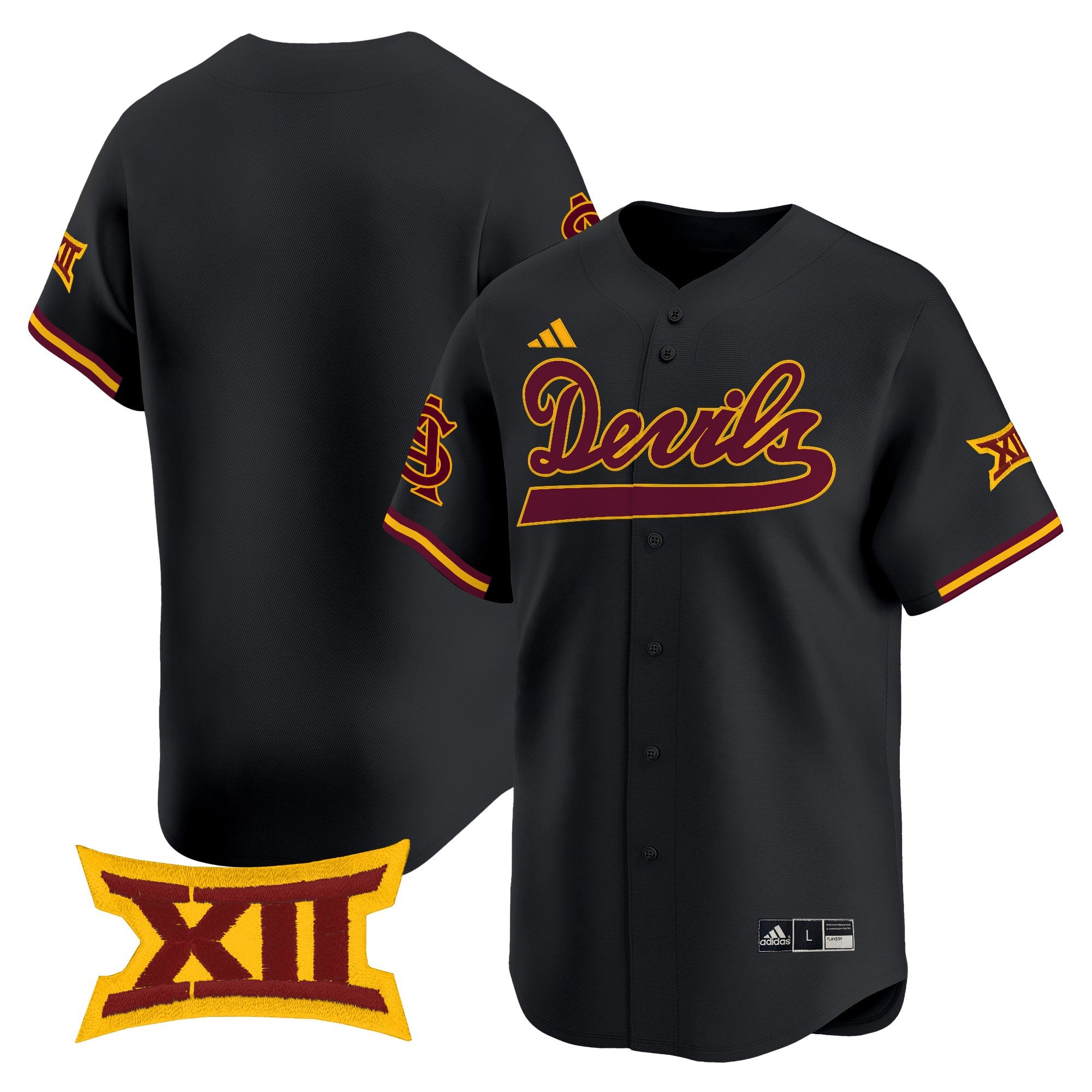 Men's size - Sun Devils Softball Vapor Premier Limited Jersey - All Stitched