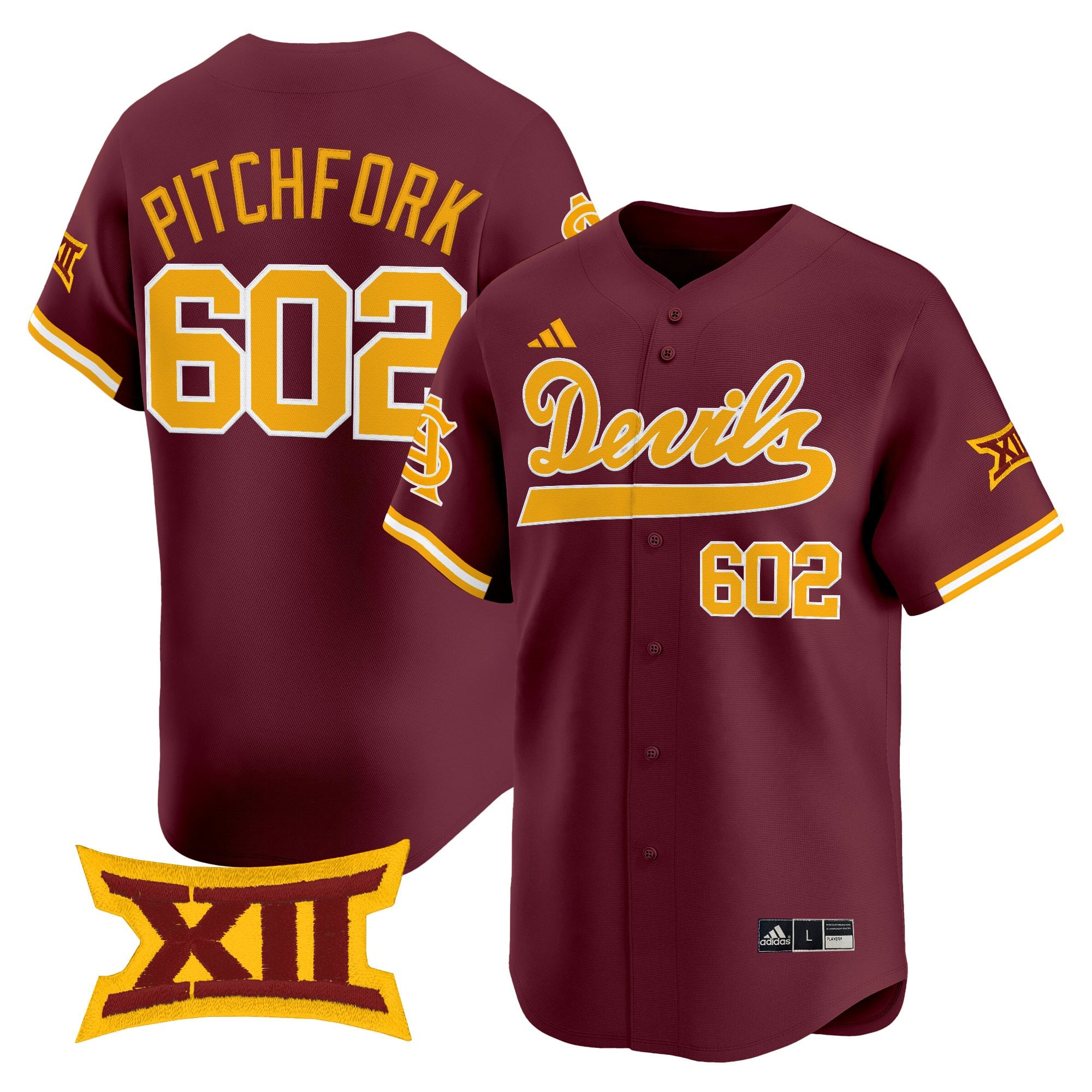 Men's size - Sun Devils Softball Vapor Premier Limited Jersey - All Stitched