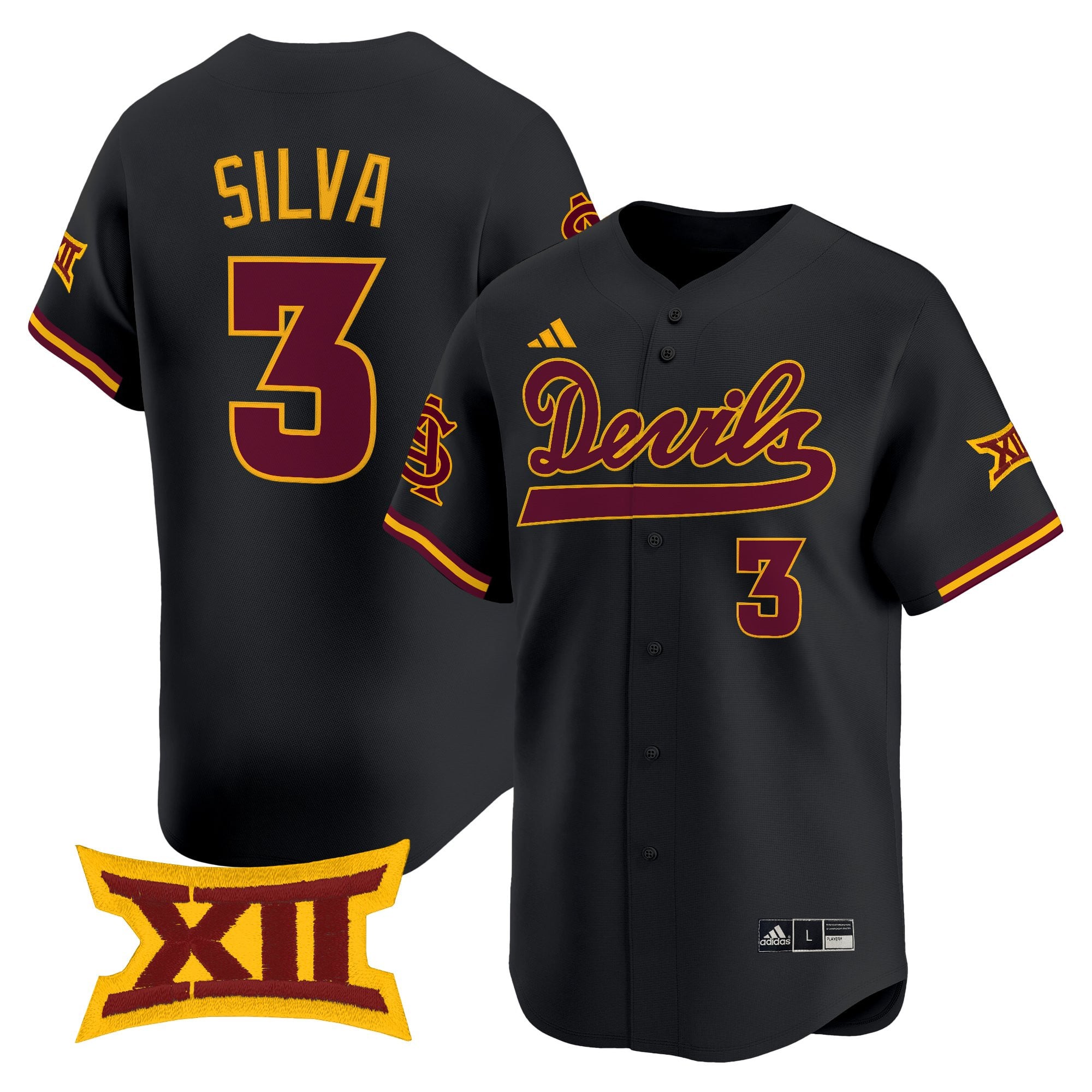 Men's size - Sun Devils Softball Vapor Premier Limited Jersey - All Stitched