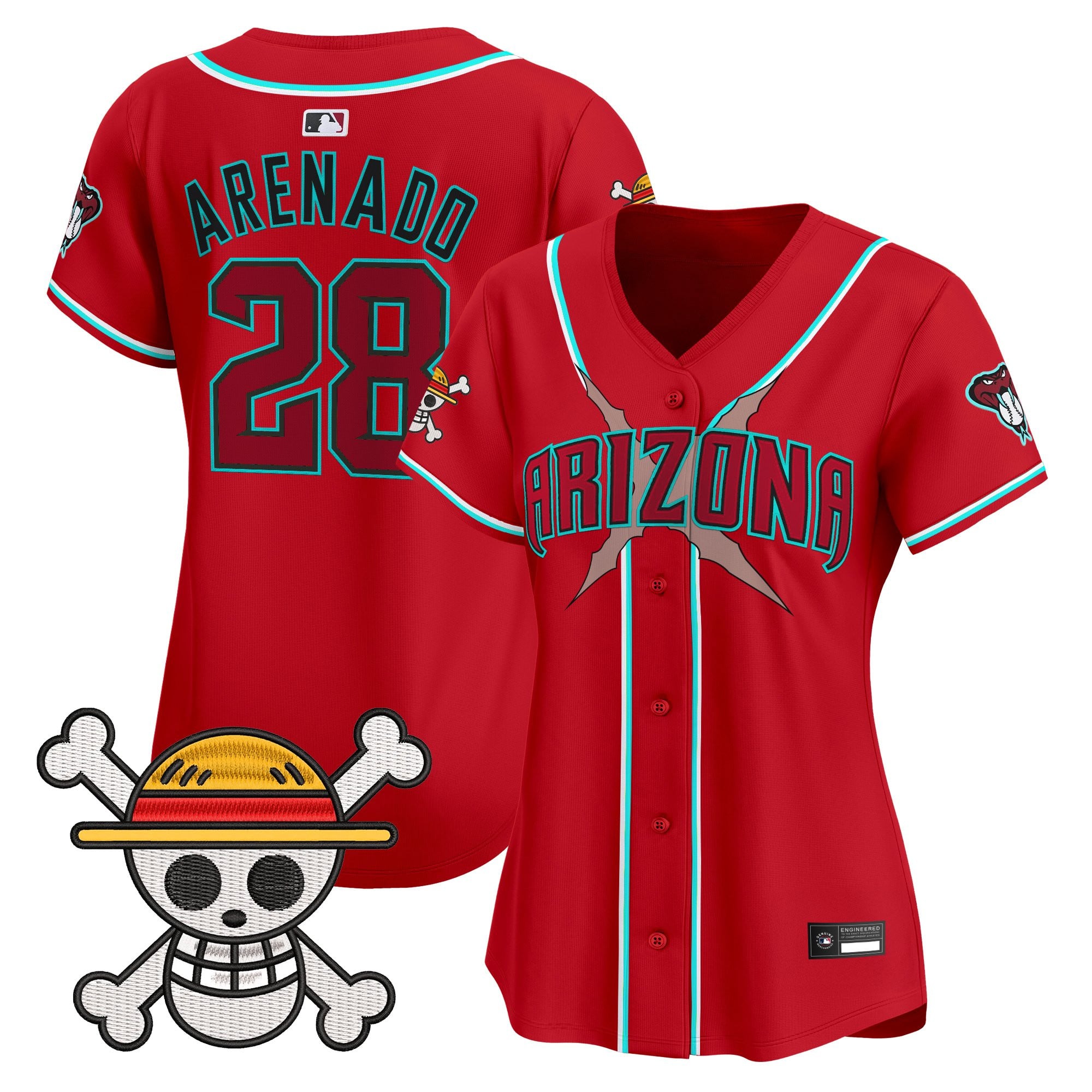 Women's Diamondbacks x One Piece Vapor Premier Limited Jersey - Stitched