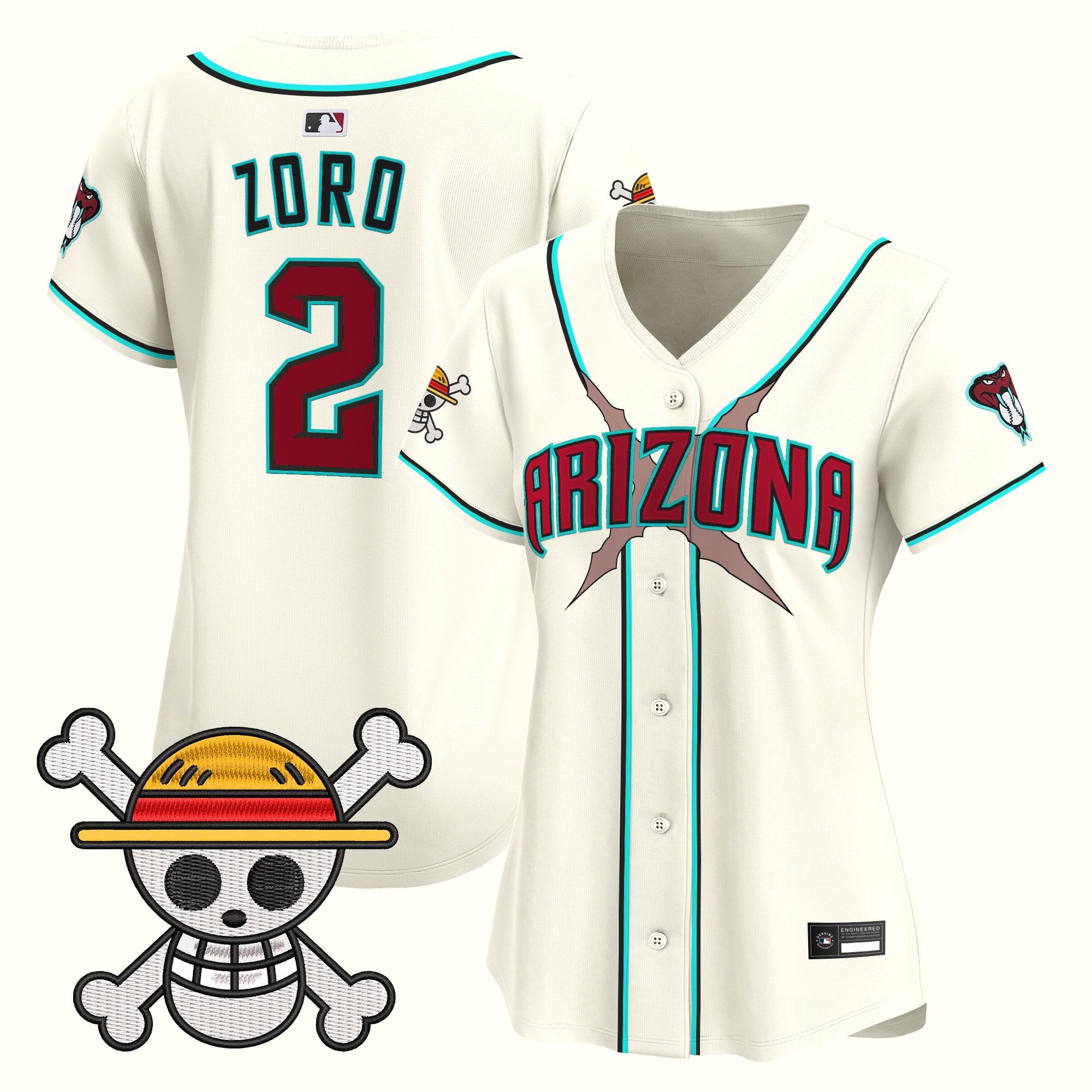 Women's Diamondbacks x One Piece Vapor Premier Limited Jersey - Stitched