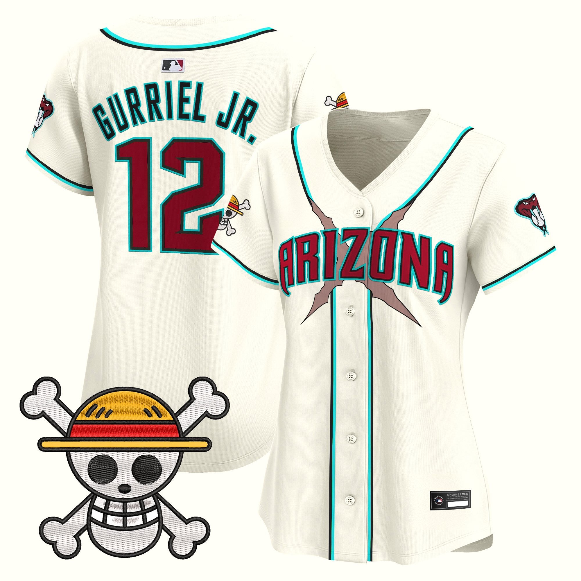 Women's Diamondbacks x One Piece Vapor Premier Limited Jersey - Stitched