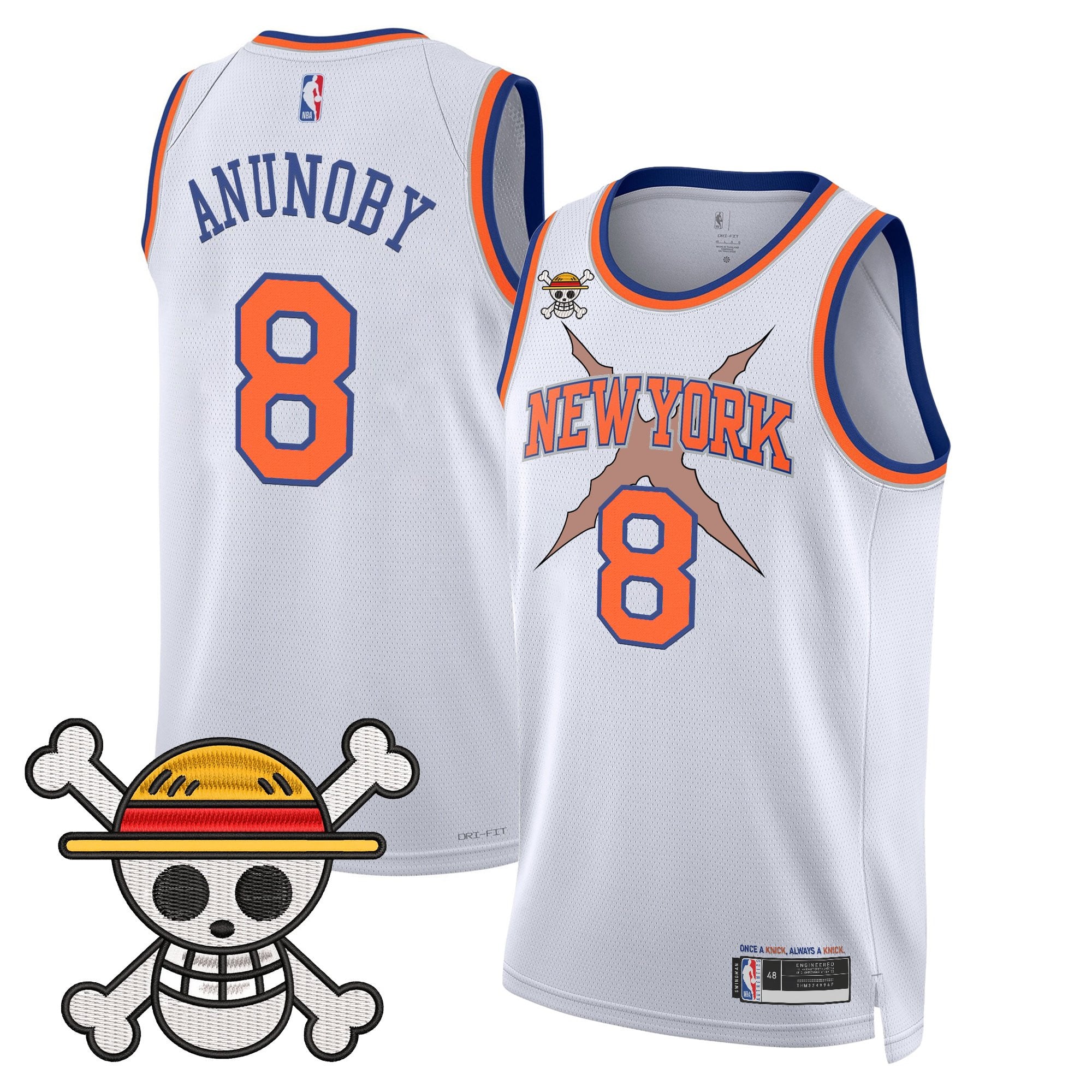Men's New York Knicks x One Piece Swingman Jersey- Stitched