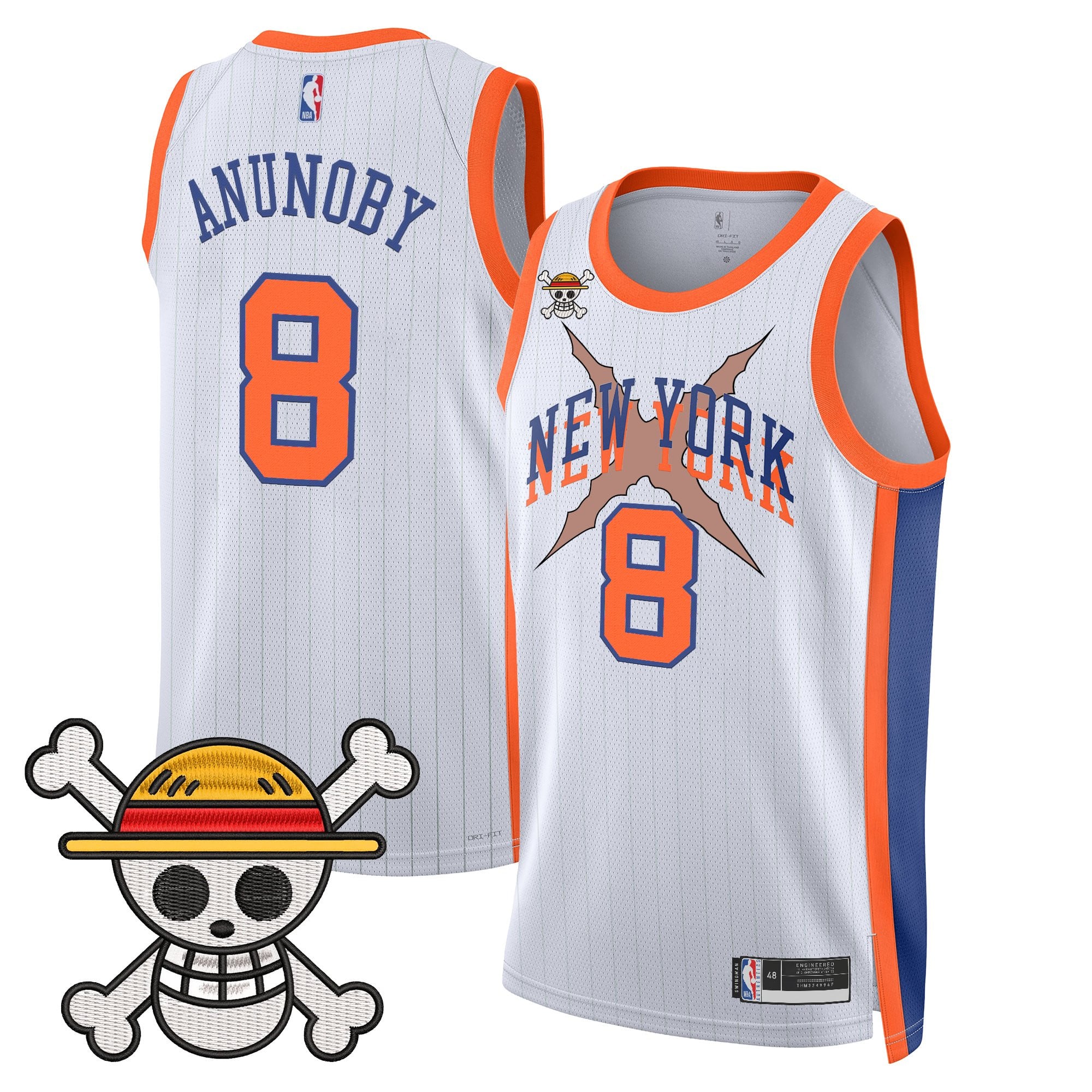 Men's New York Knicks x One Piece Swingman Jersey- Stitched