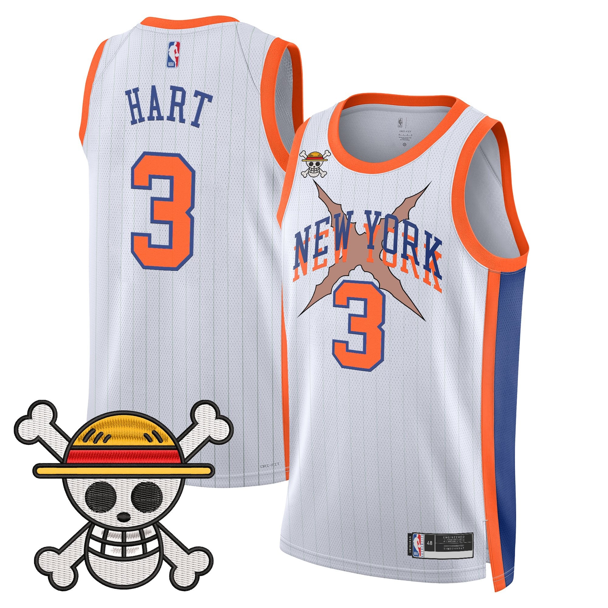 Men's New York Knicks x One Piece Swingman Jersey- Stitched