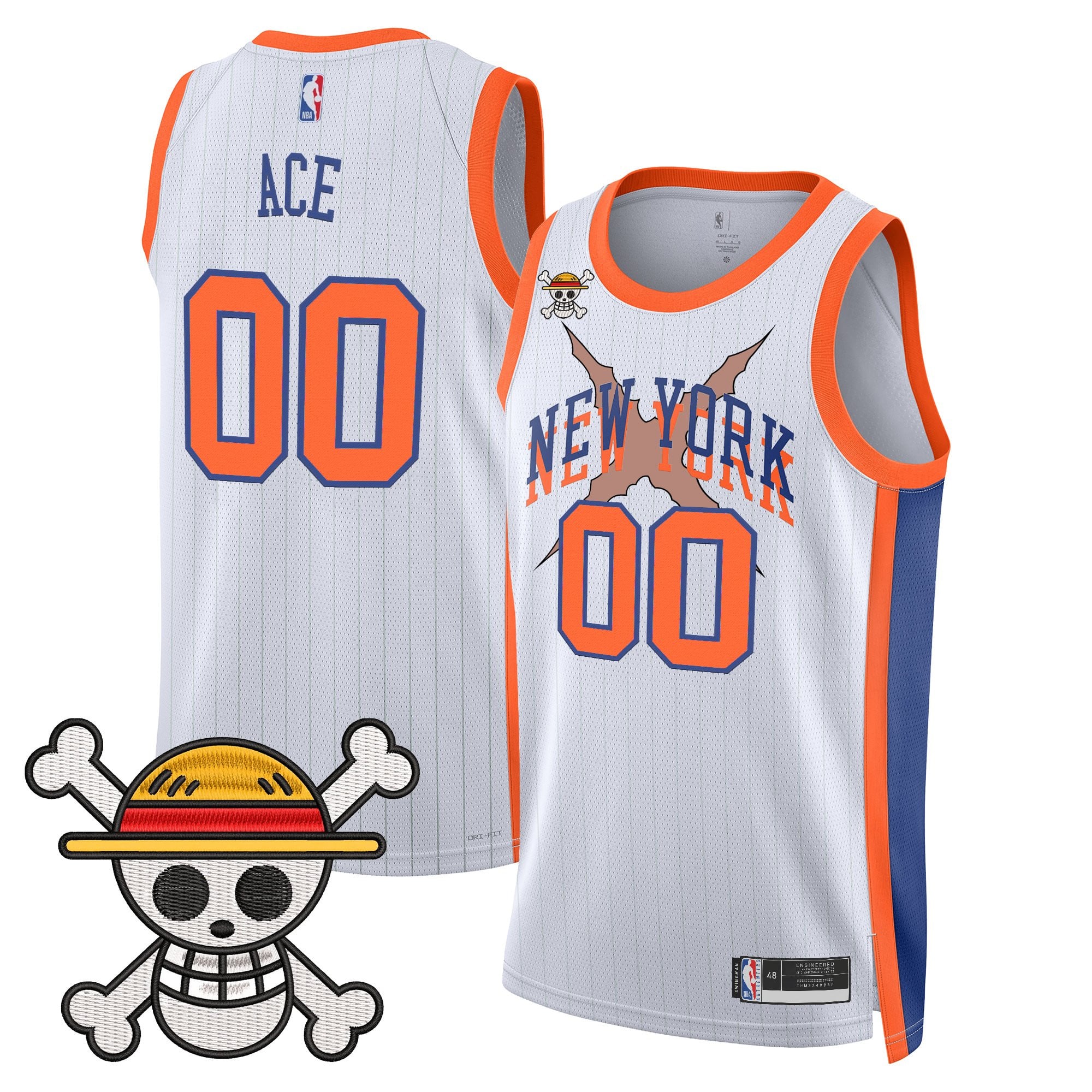Men's New York Knicks x One Piece Swingman Jersey- Stitched