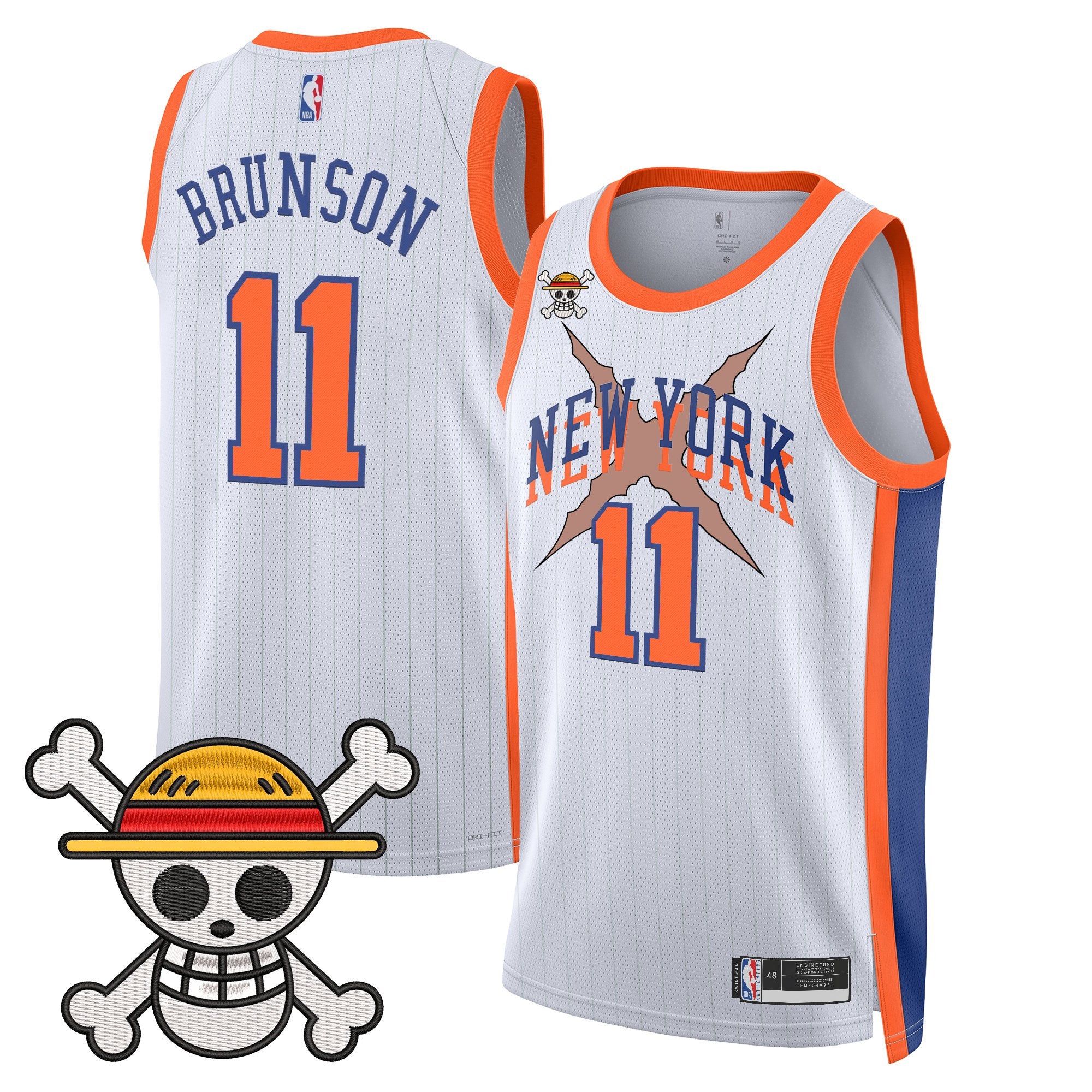 Men's New York Knicks x One Piece Swingman Jersey- Stitched