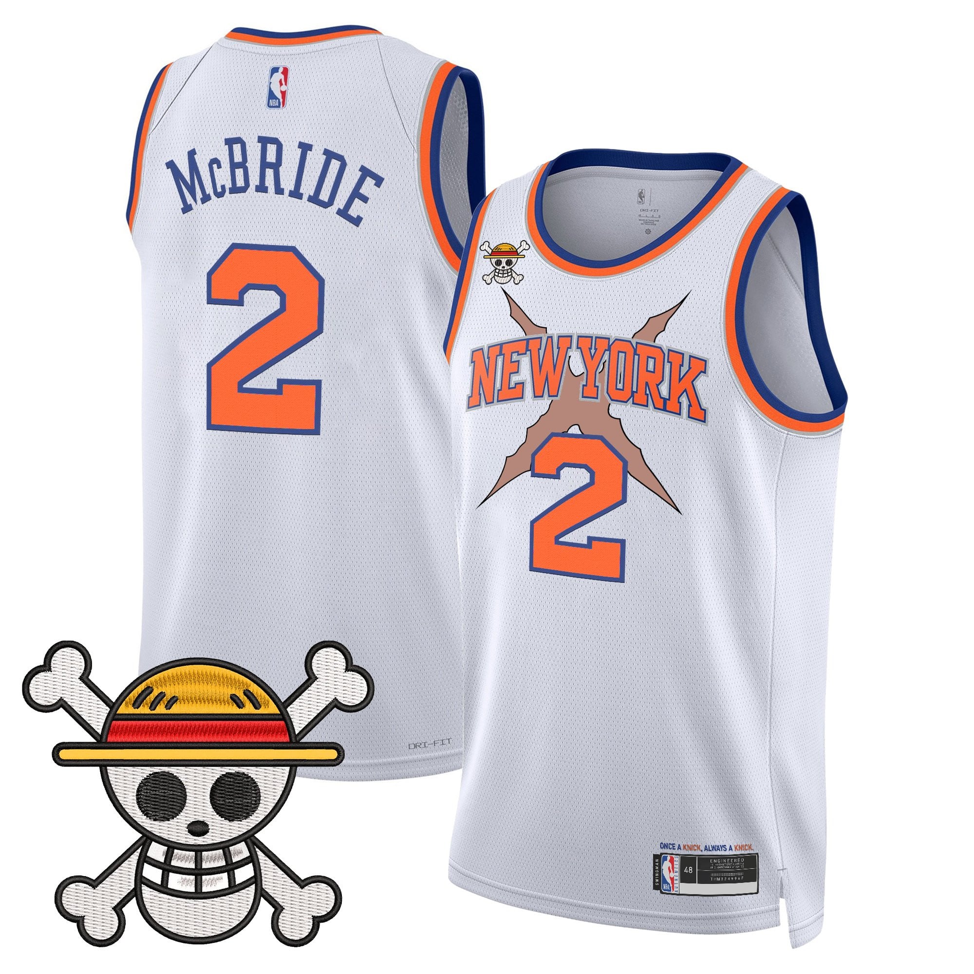 Men's New York Knicks x One Piece Swingman Jersey- Stitched