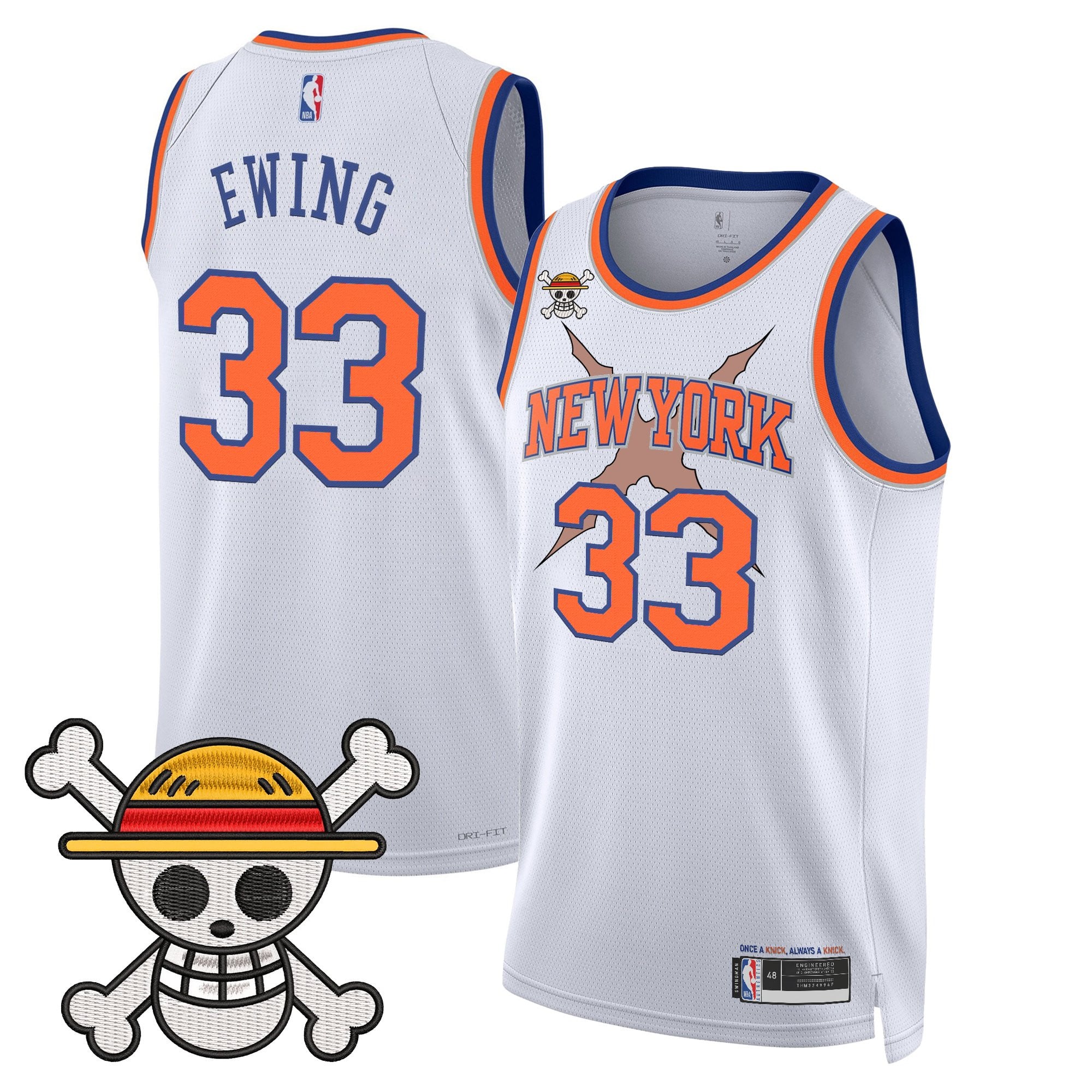 Men's New York Knicks x One Piece Swingman Jersey- Stitched
