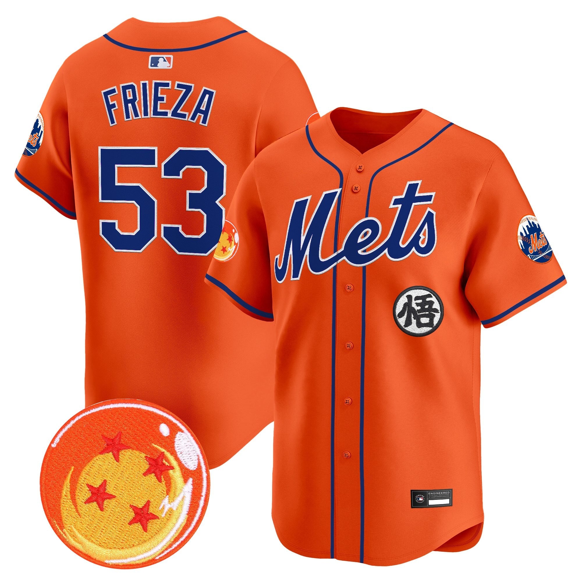 Men's New York Mets x Dragon Ball Vapor Premier Limited Jersey - All Stitched
