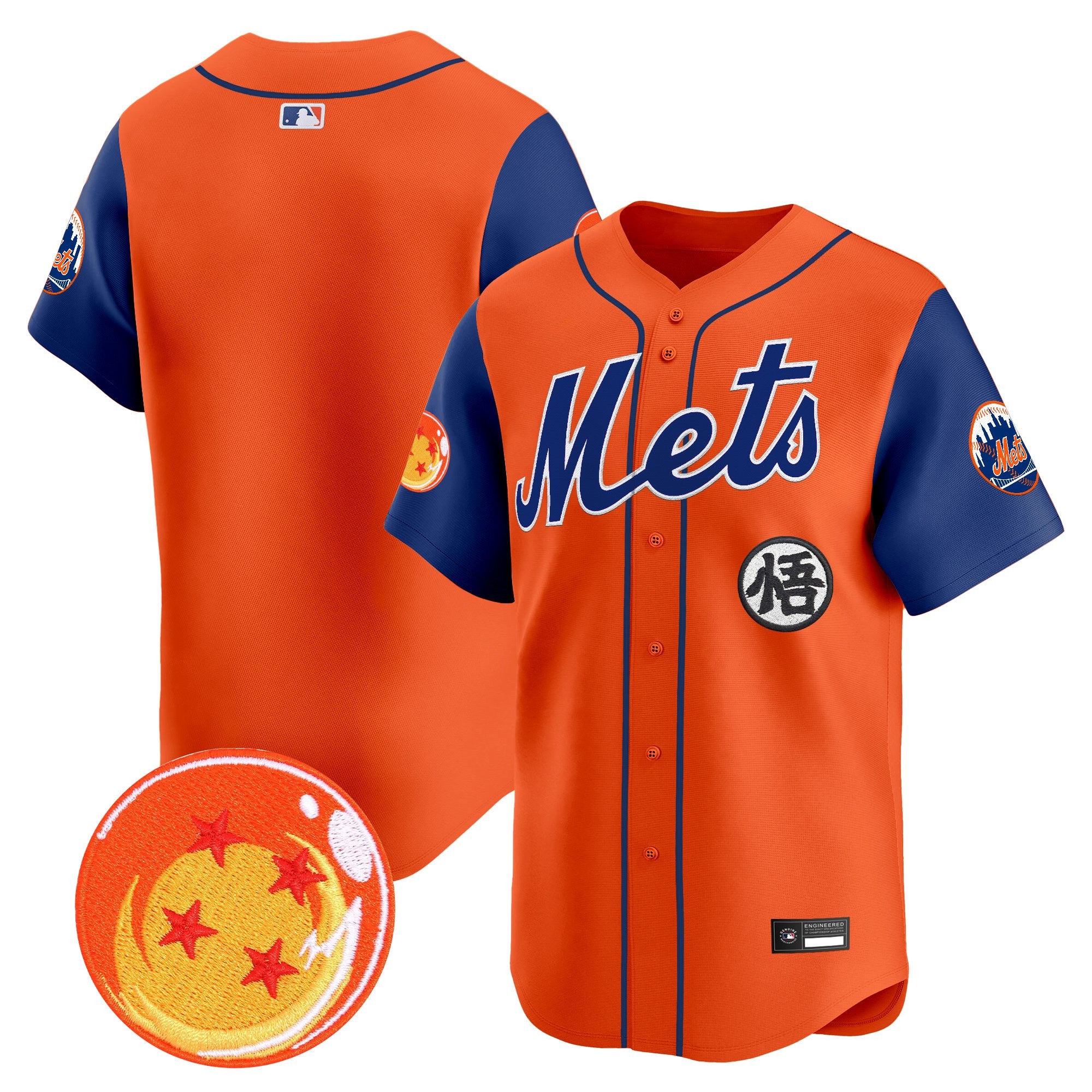 Men's New York Mets x Dragon Ball Vapor Premier Limited Jersey - All Stitched
