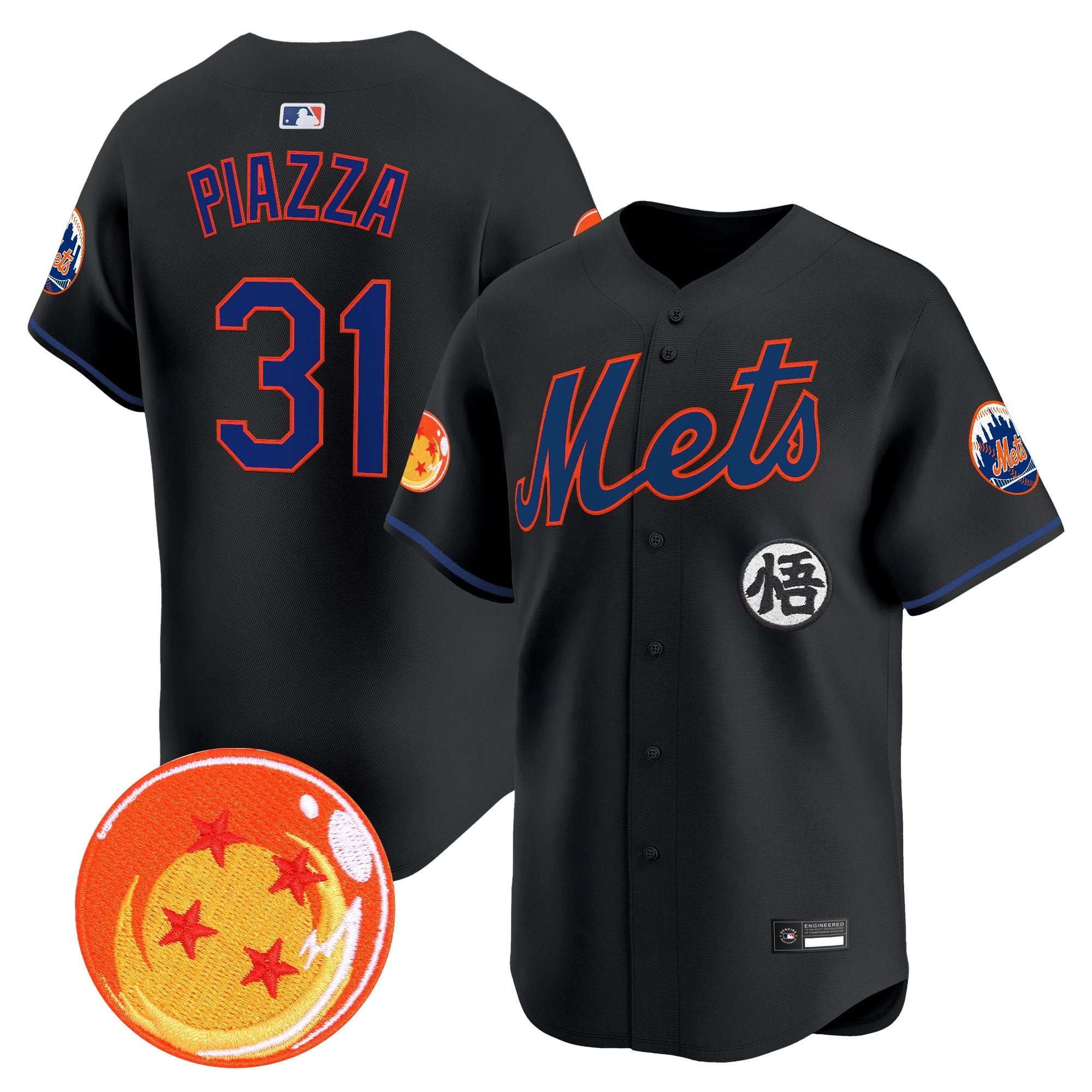 Men's New York Mets x Dragon Ball Vapor Premier Limited Jersey - All Stitched