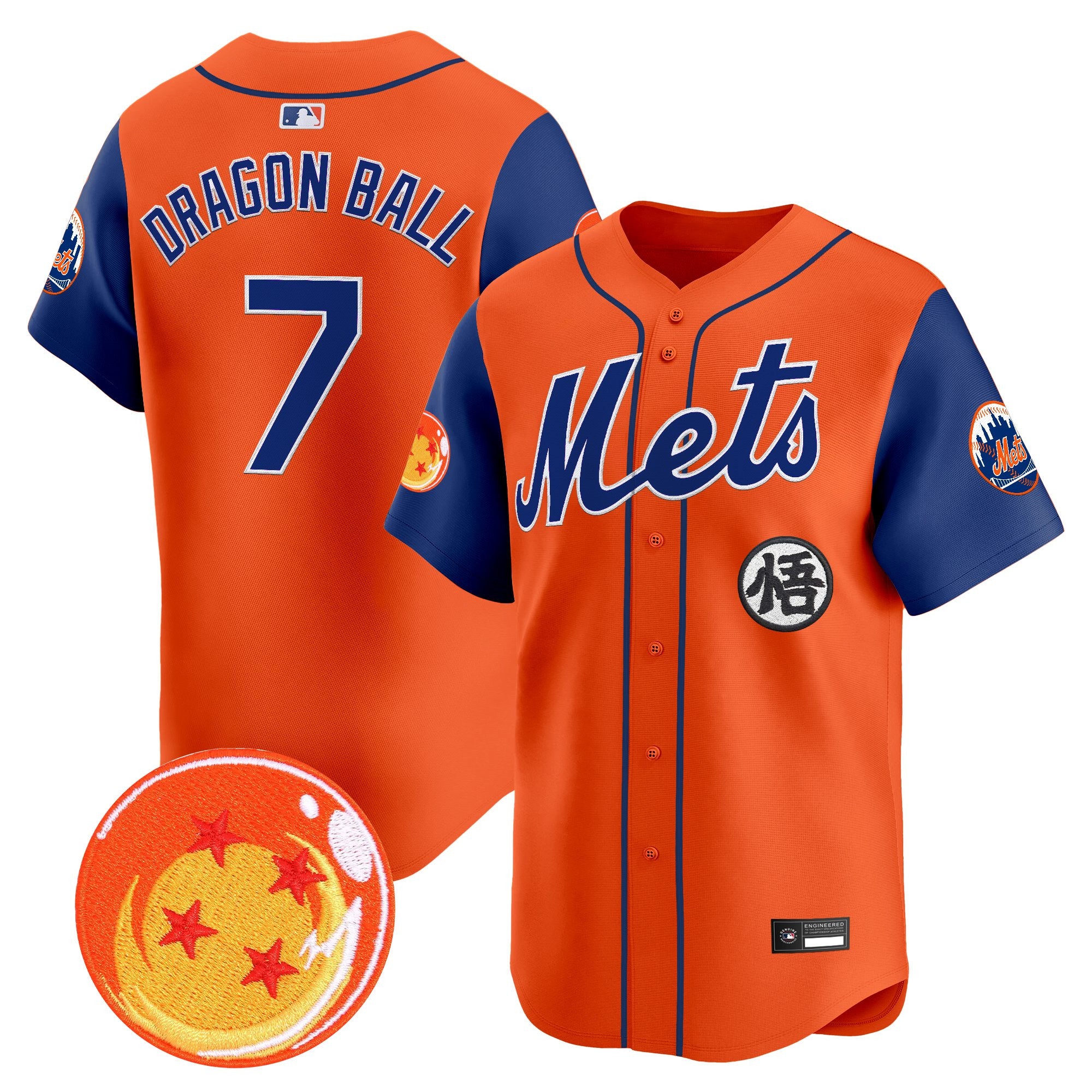 Men's New York Mets x Dragon Ball Vapor Premier Limited Jersey - All Stitched