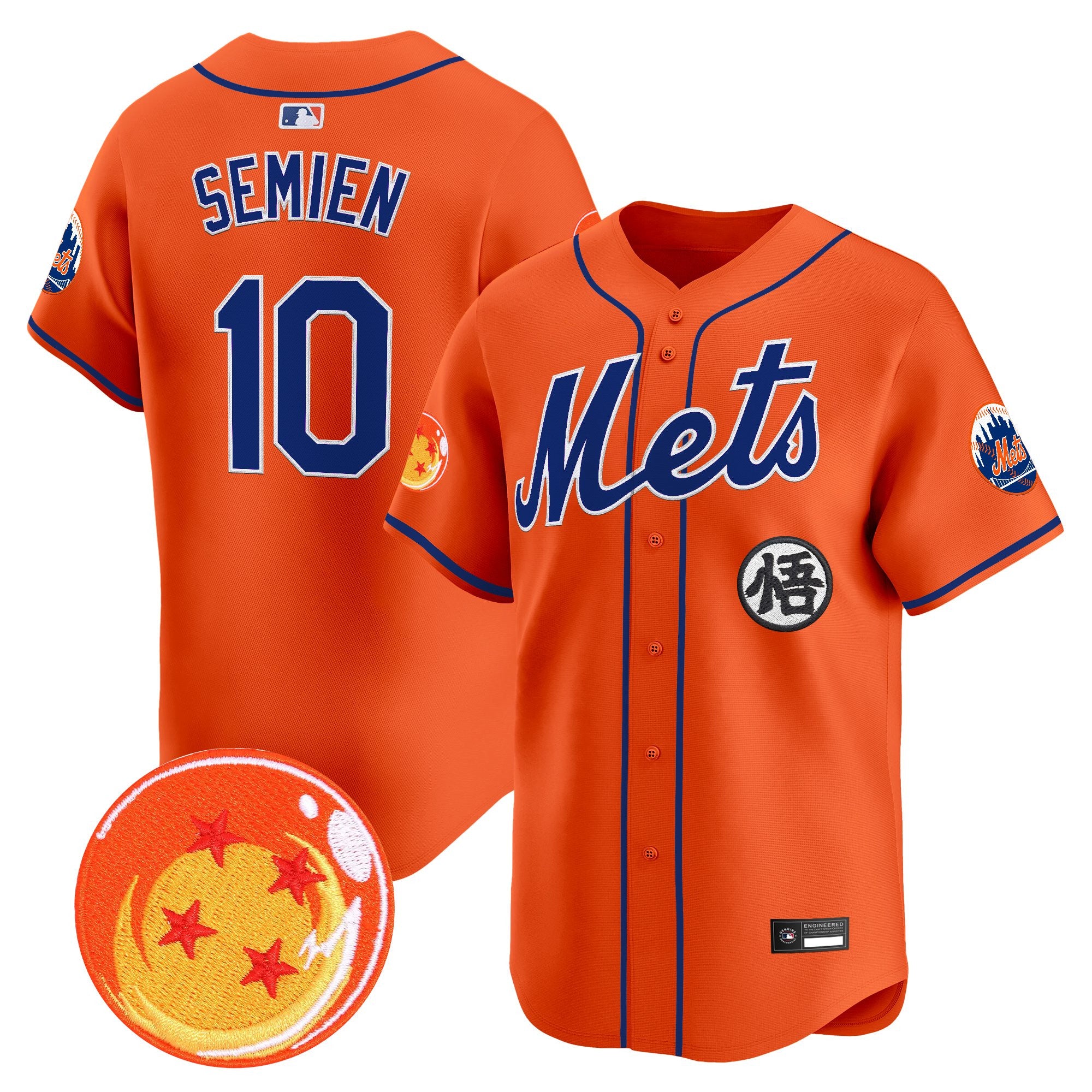 Men's New York Mets x Dragon Ball Vapor Premier Limited Jersey - All Stitched