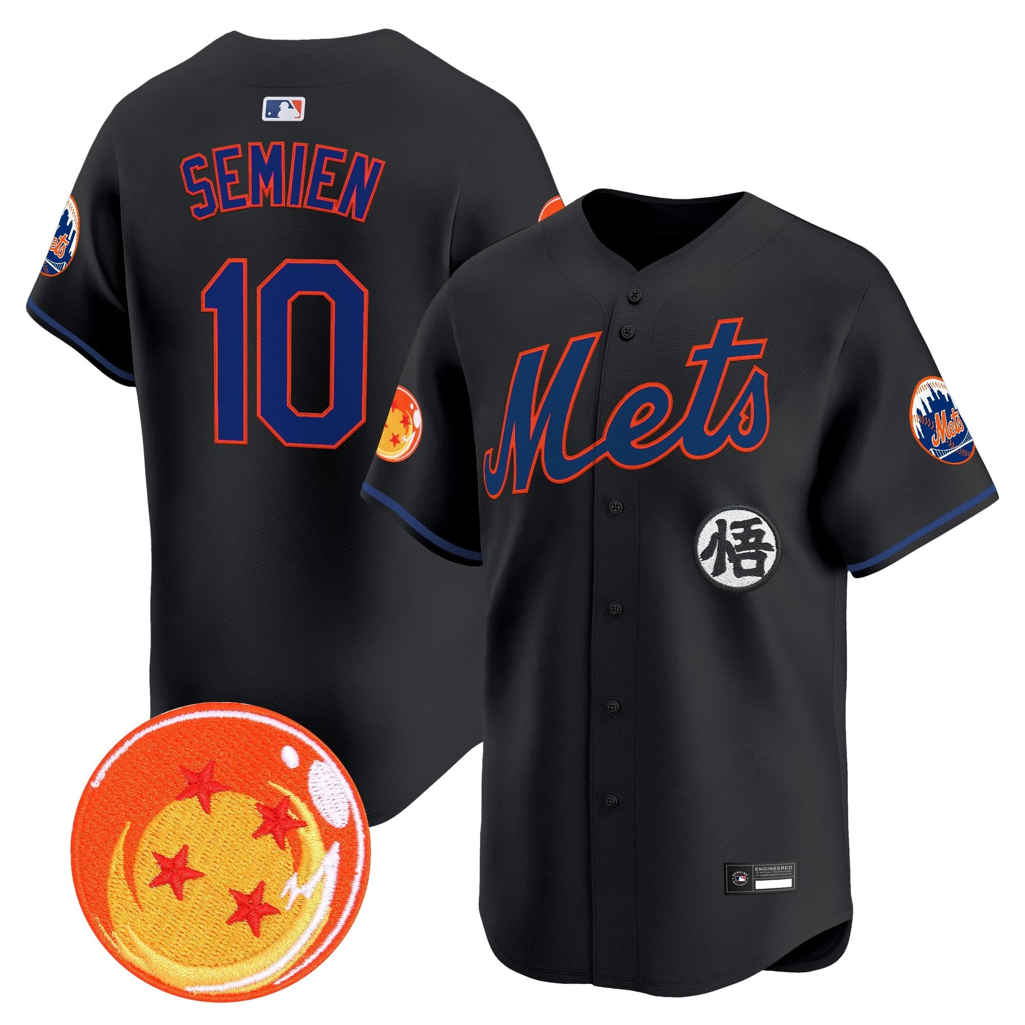 Men's New York Mets x Dragon Ball Vapor Premier Limited Jersey - All Stitched