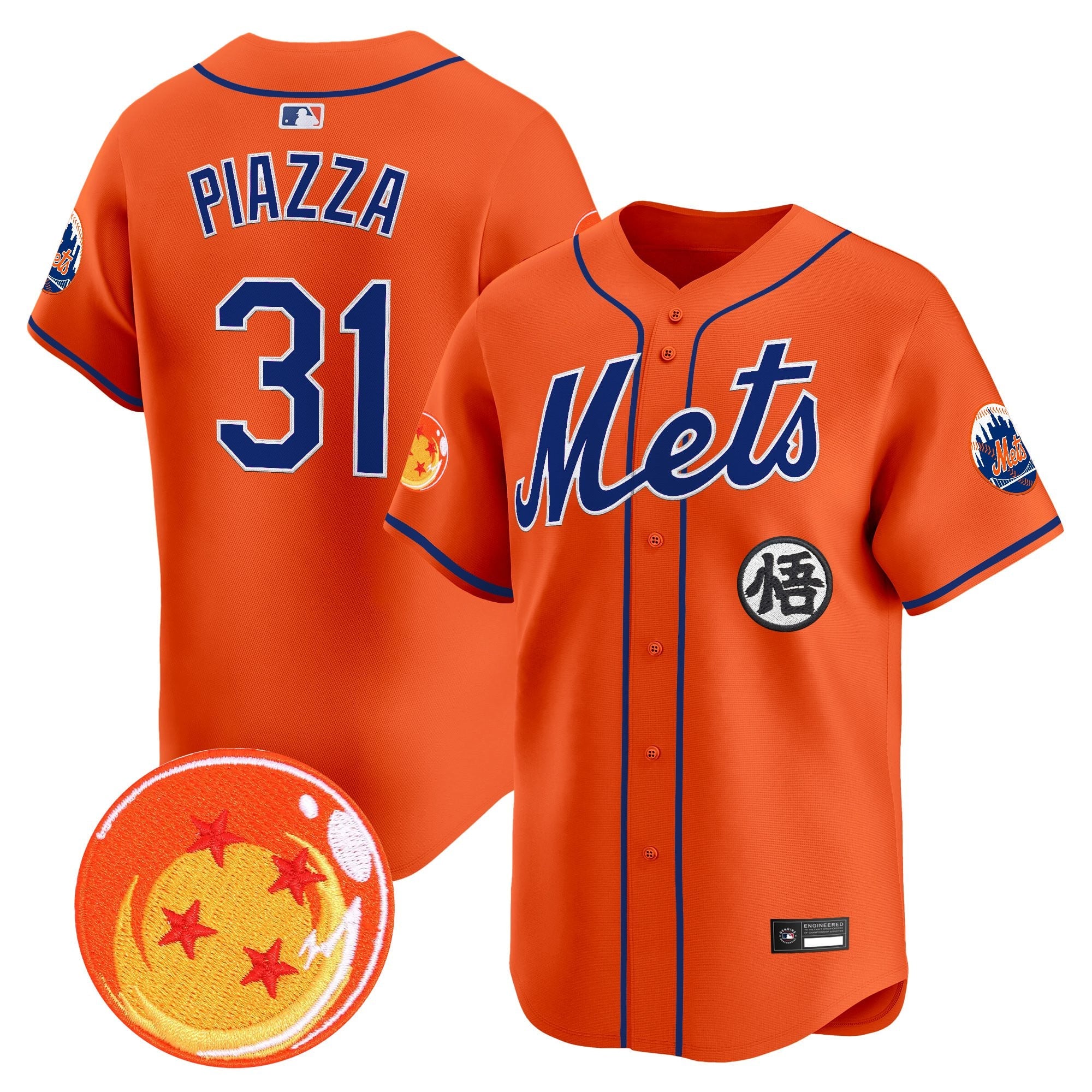 Men's New York Mets x Dragon Ball Vapor Premier Limited Jersey - All Stitched