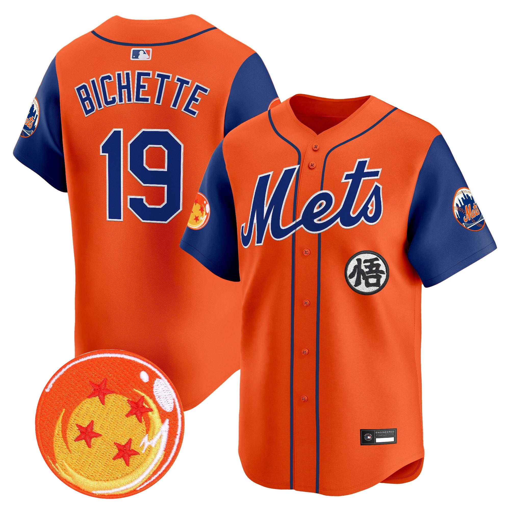 Men's New York Mets x Dragon Ball Vapor Premier Limited Jersey - All Stitched