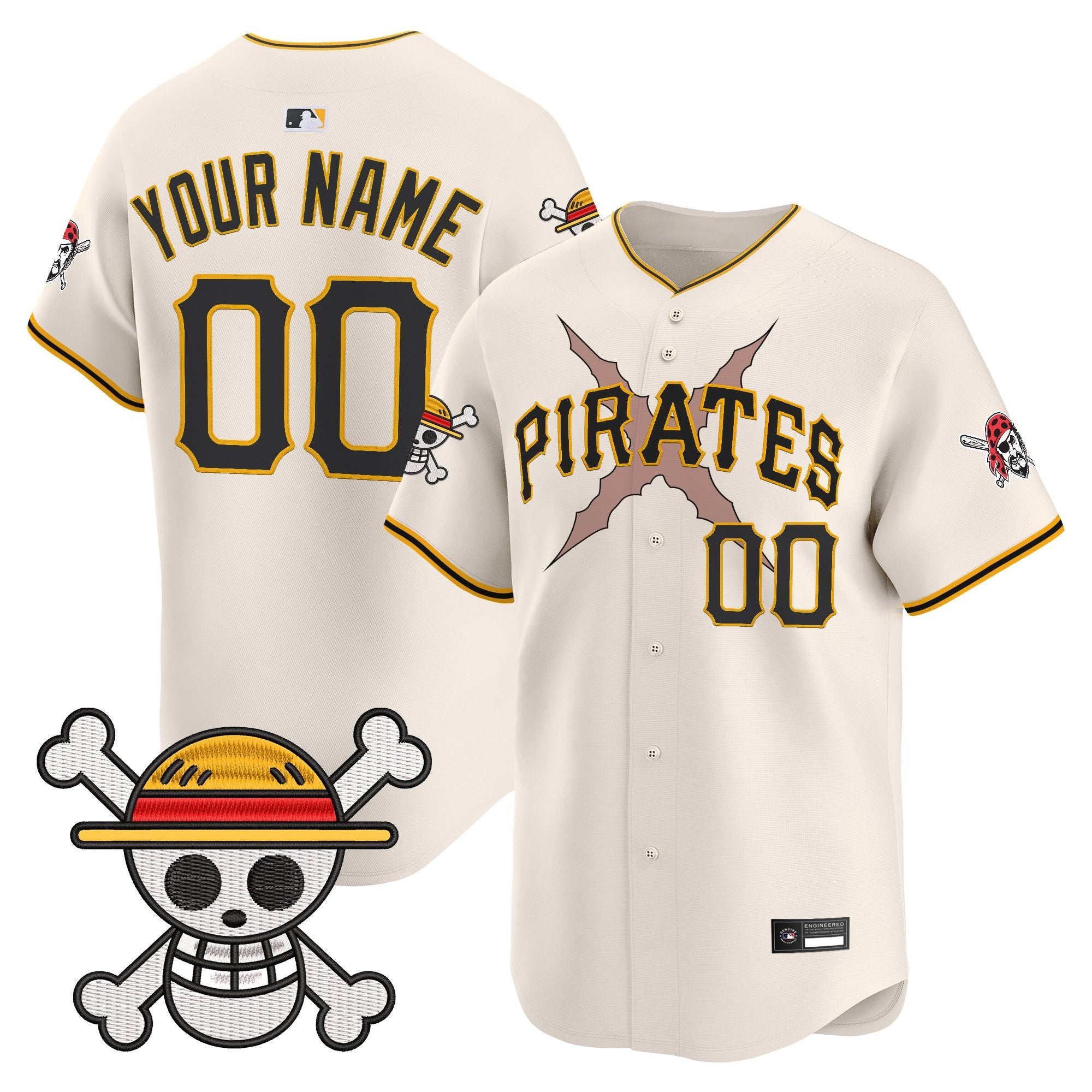 Pittsburgh Pirates x One Piece Vapor Premier Limited Custom Jersey - Stitched