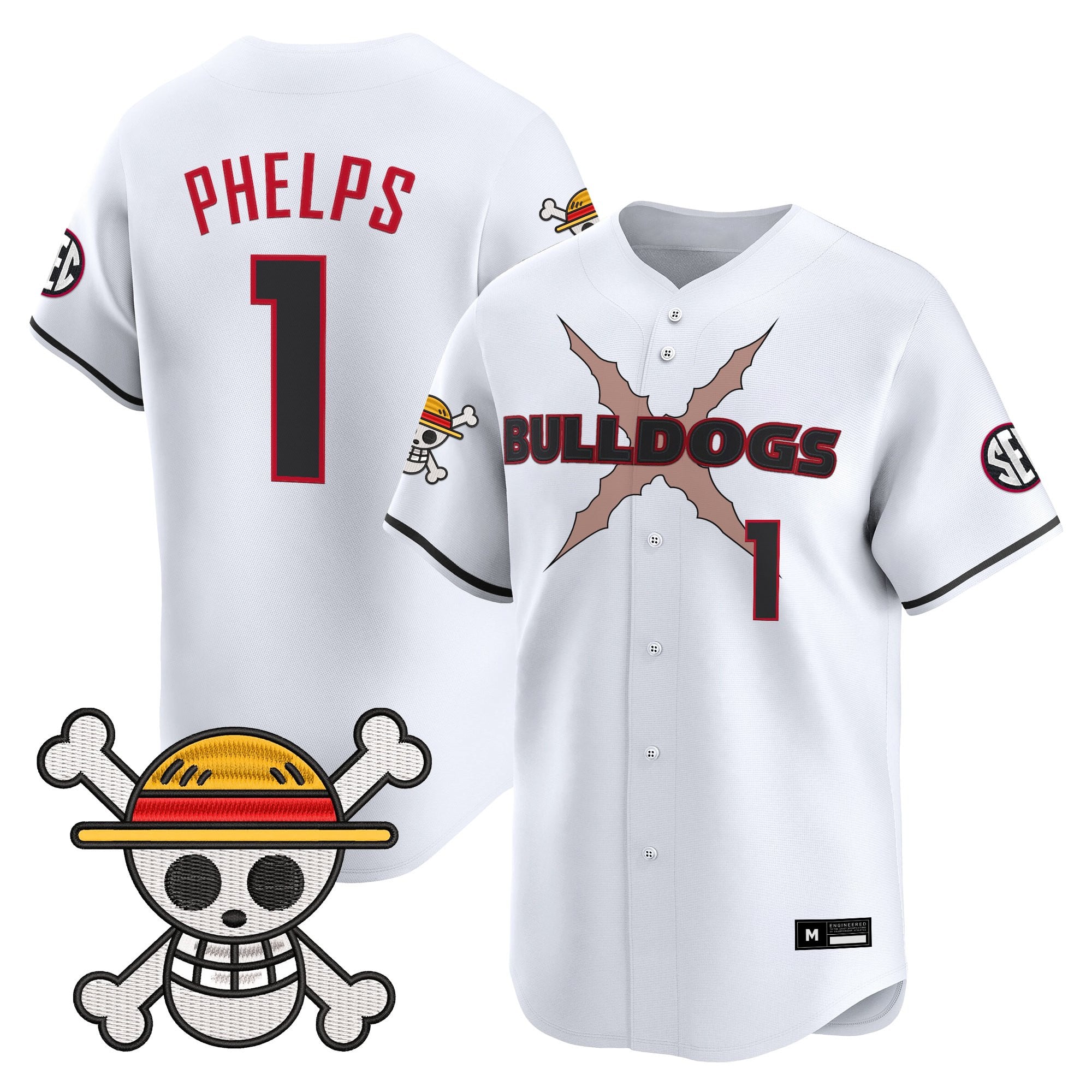 Men's Georgia Bulldogs Baseball x One Piece Vapor Premier Limited Jersey - Stitched