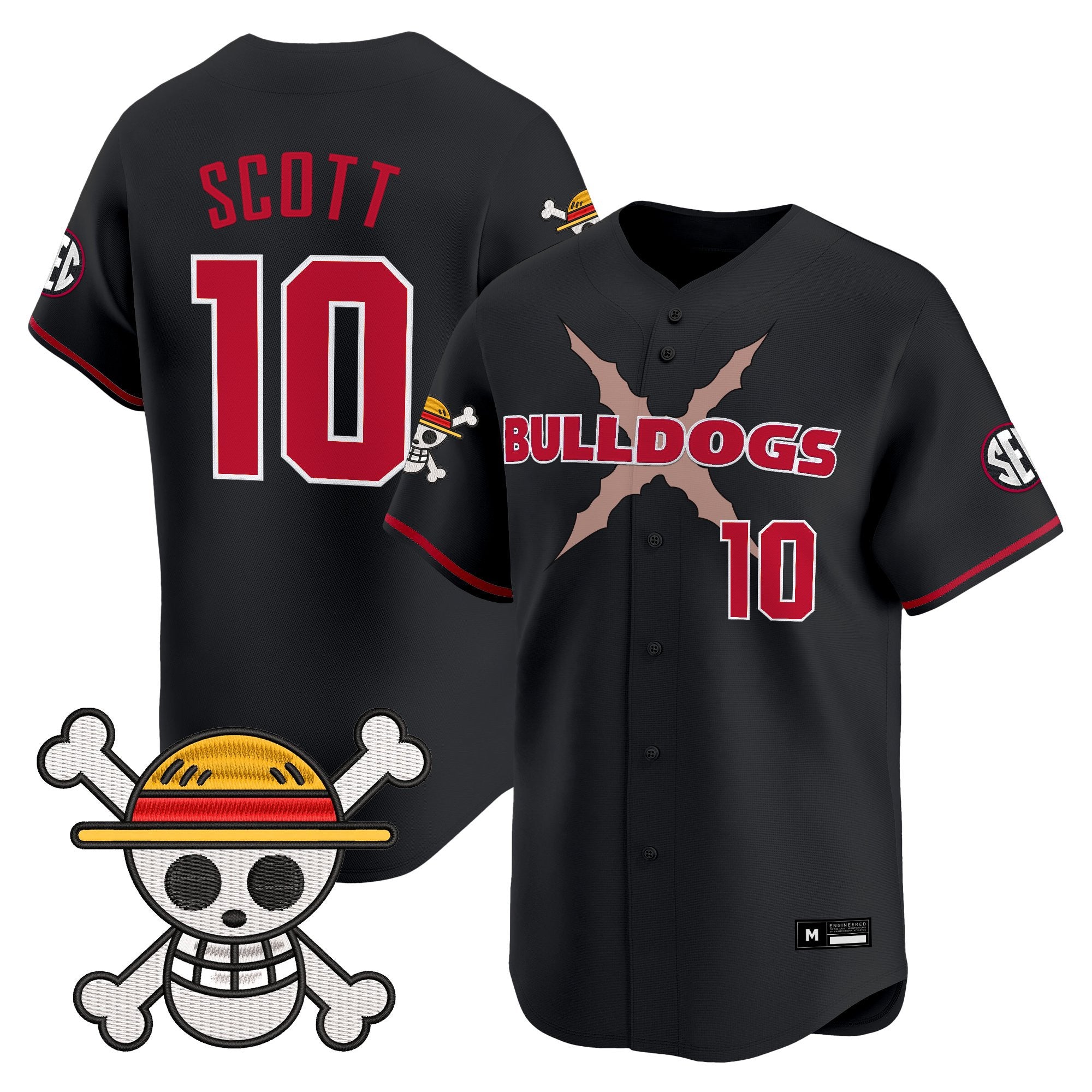 Men's Georgia Bulldogs Baseball x One Piece Vapor Premier Limited Jersey - Stitched