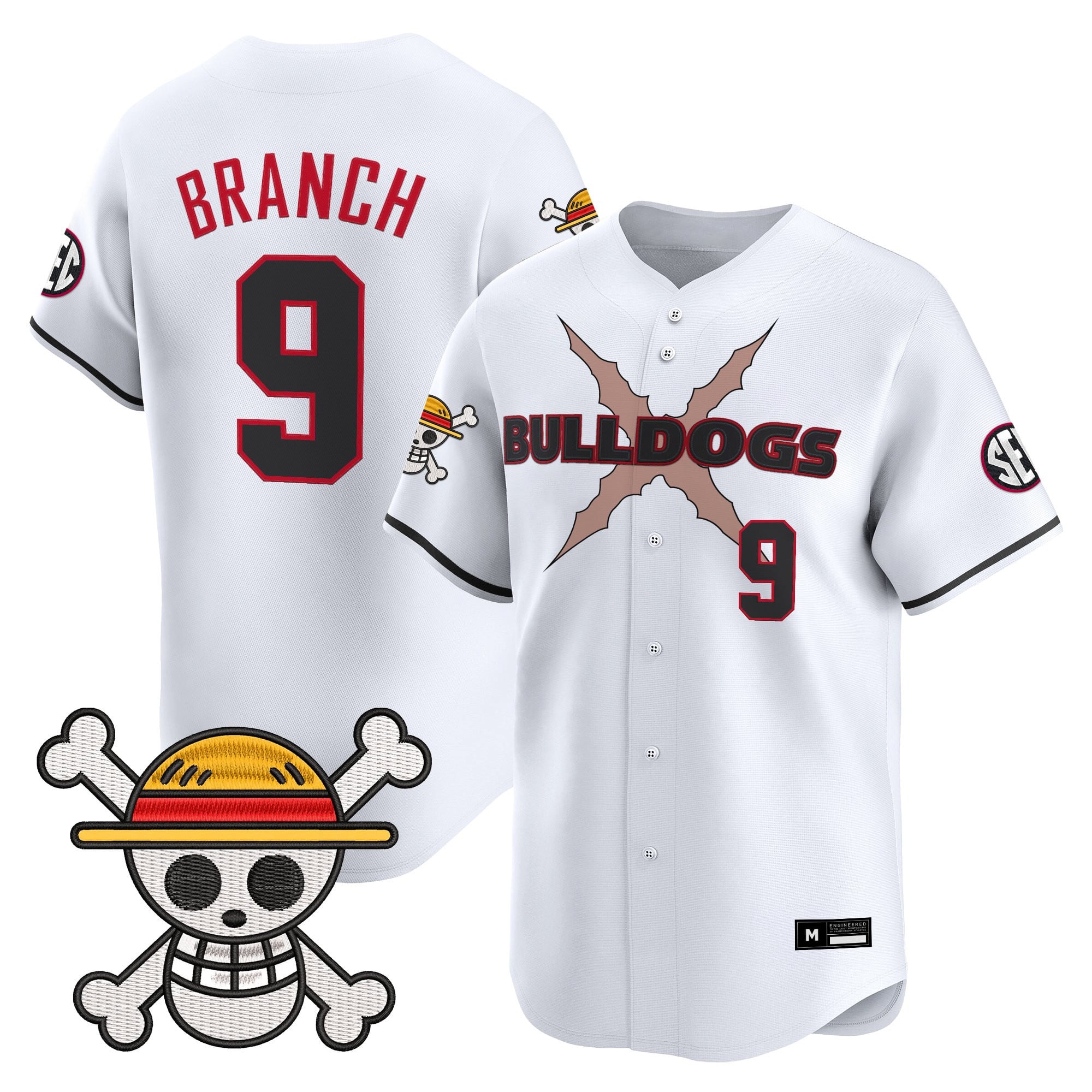 Men's Georgia Bulldogs Baseball x One Piece Vapor Premier Limited Jersey - Stitched
