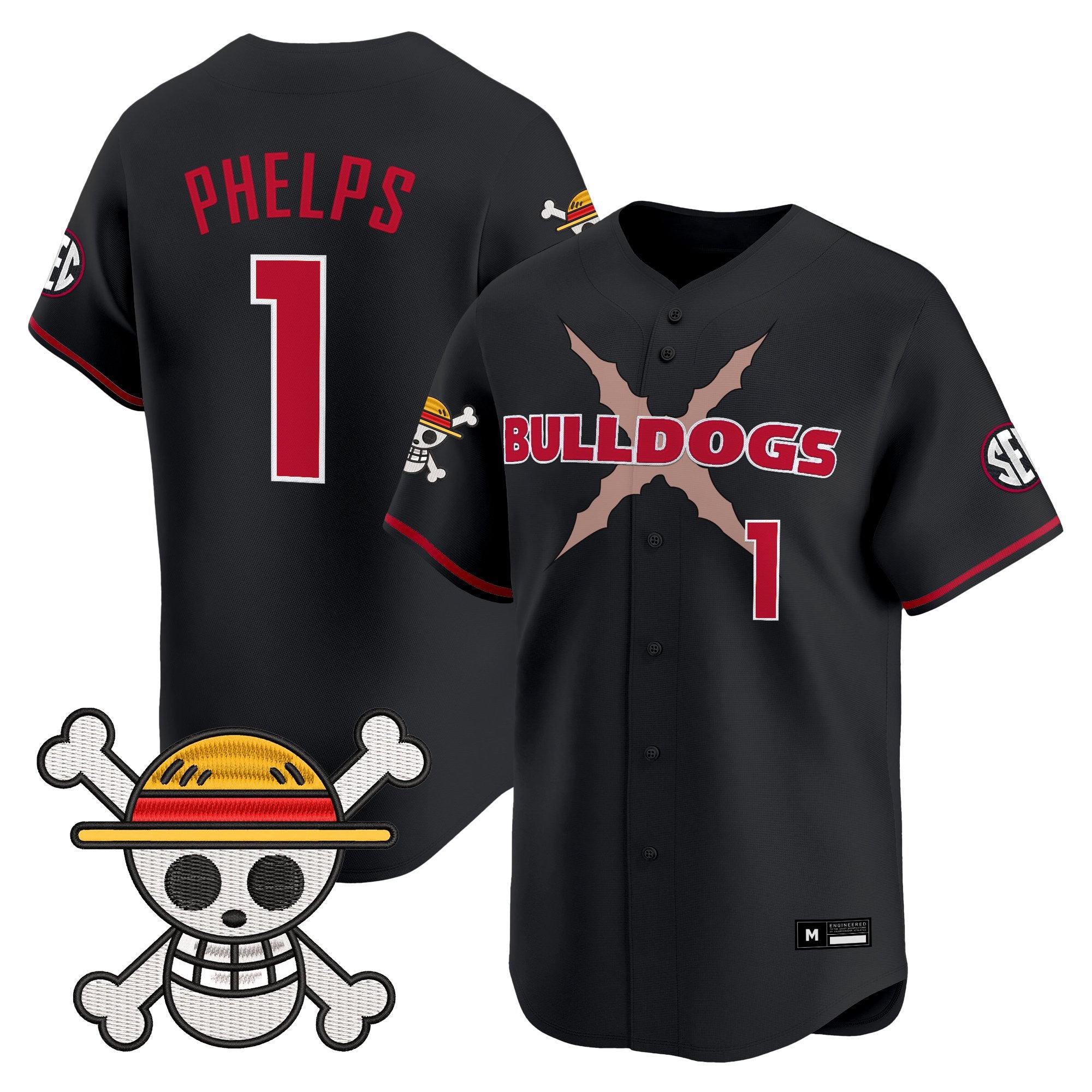 Men's Georgia Bulldogs Baseball x One Piece Vapor Premier Limited Jersey - Stitched