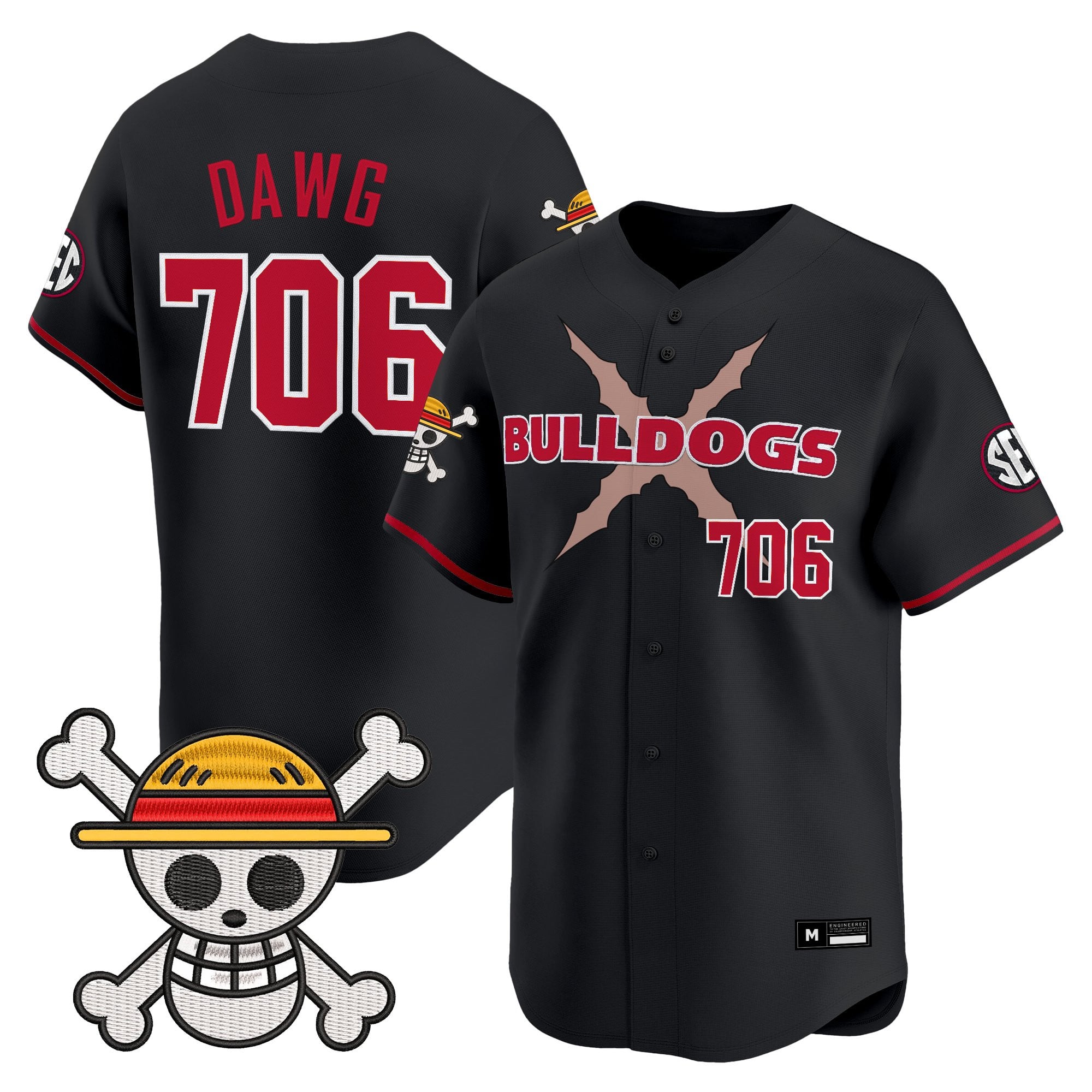 Men's Georgia Bulldogs Baseball x One Piece Vapor Premier Limited Jersey - Stitched