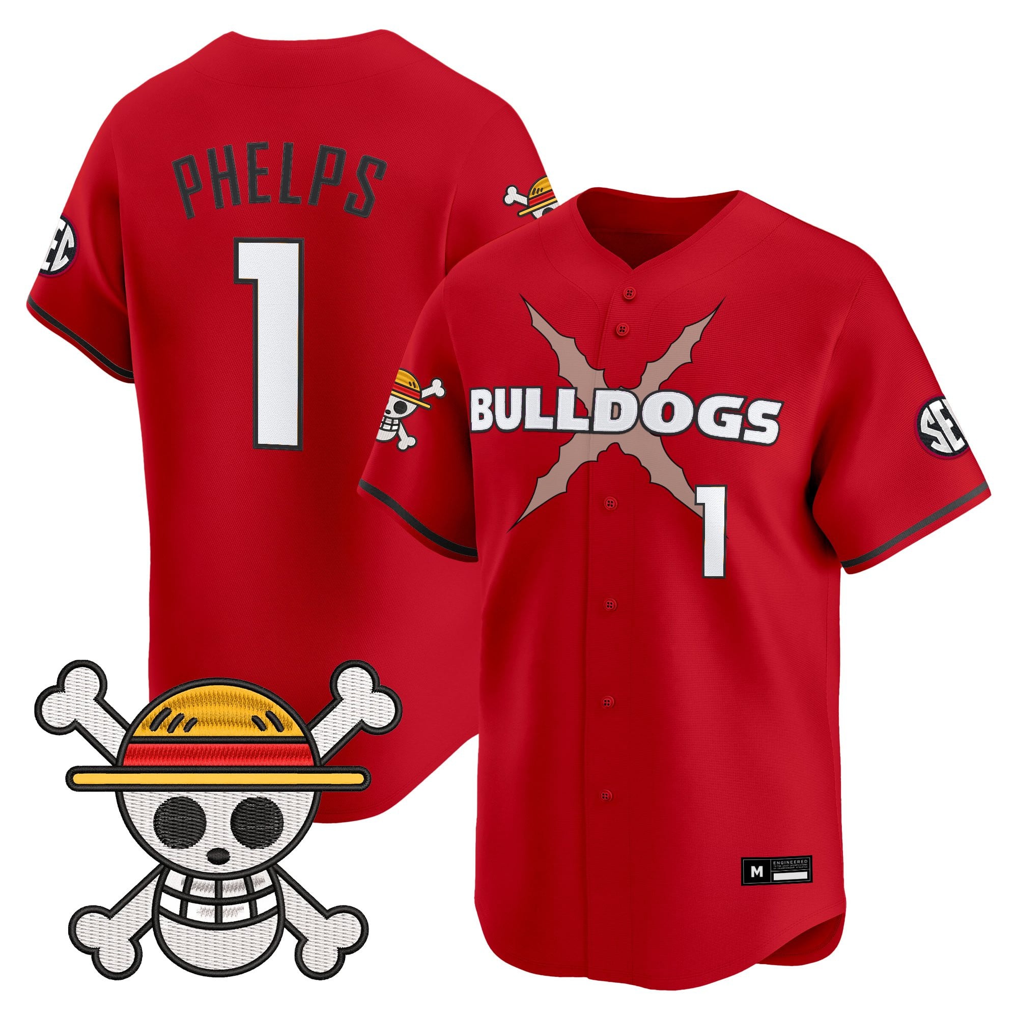 Men's Georgia Bulldogs Baseball x One Piece Vapor Premier Limited Jersey - Stitched