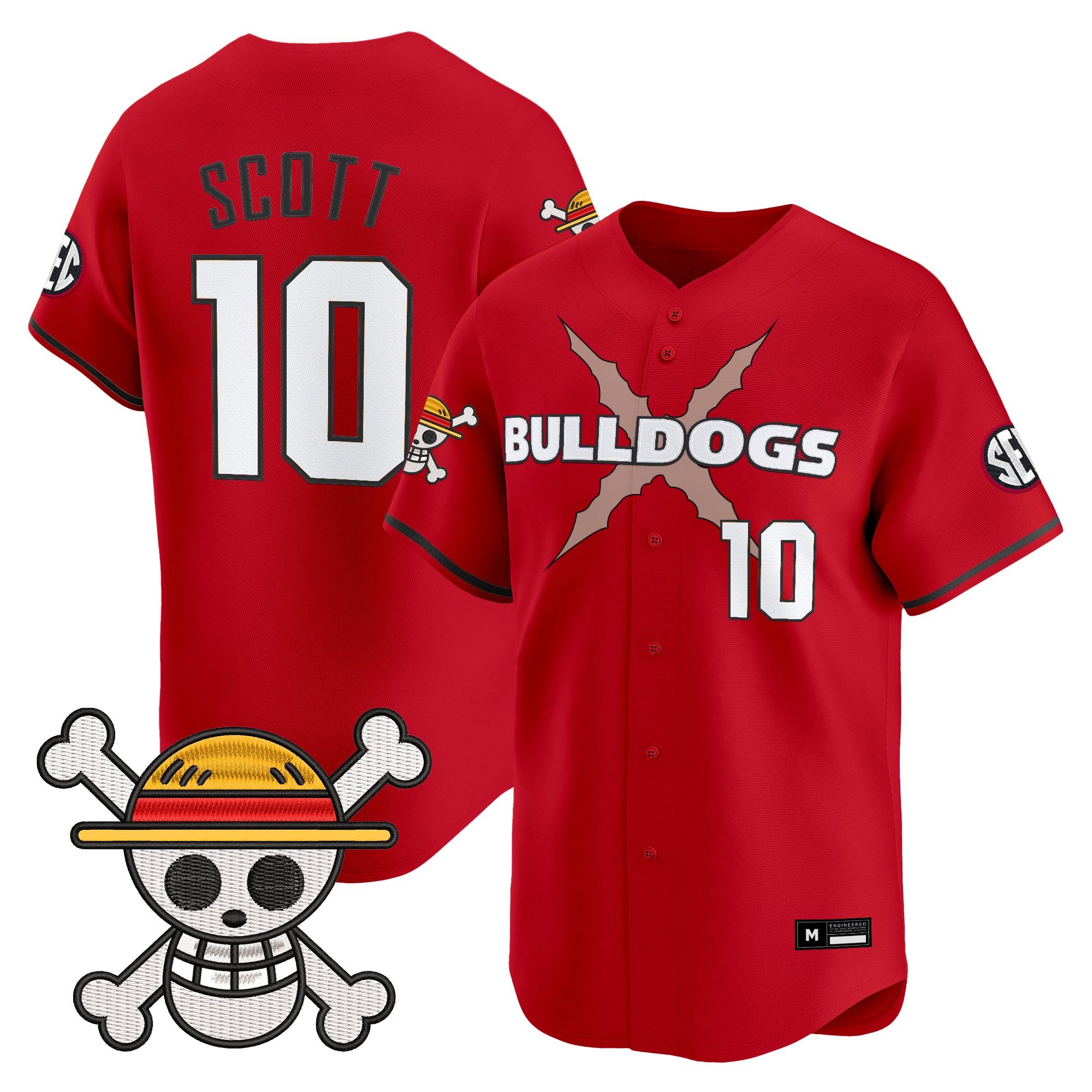 Men's Georgia Bulldogs Baseball x One Piece Vapor Premier Limited Jersey - Stitched