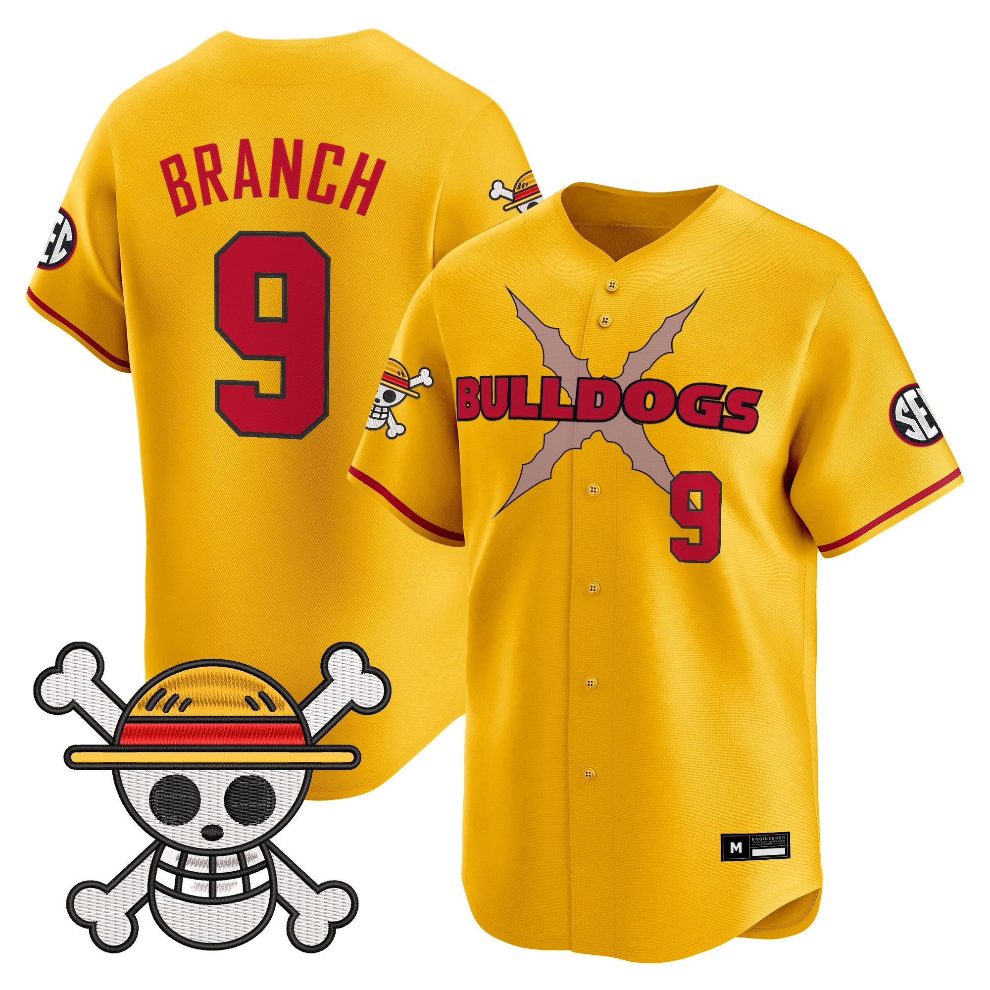 Men's Georgia Bulldogs Baseball x One Piece Vapor Premier Limited Jersey - Stitched