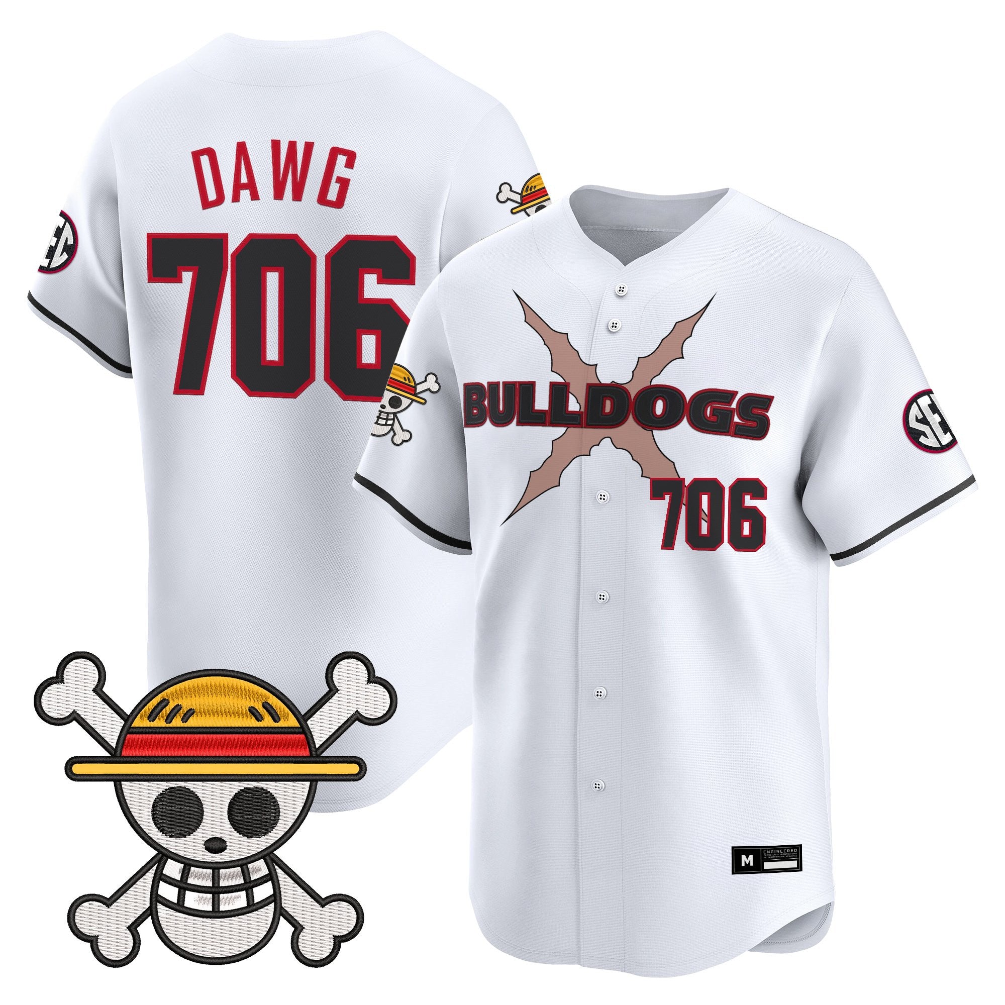 Men's Georgia Bulldogs Baseball x One Piece Vapor Premier Limited Jersey - Stitched