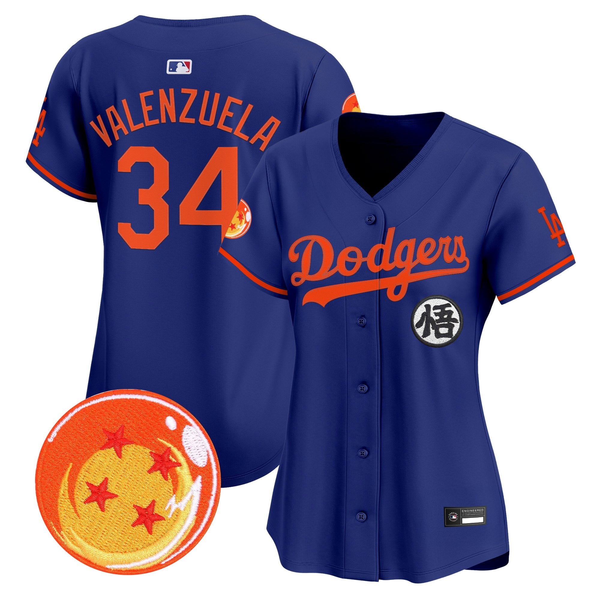 Women's Los Angeles Dodgers x Dragon Ball Vapor Premier Limited Jersey - All Stitched