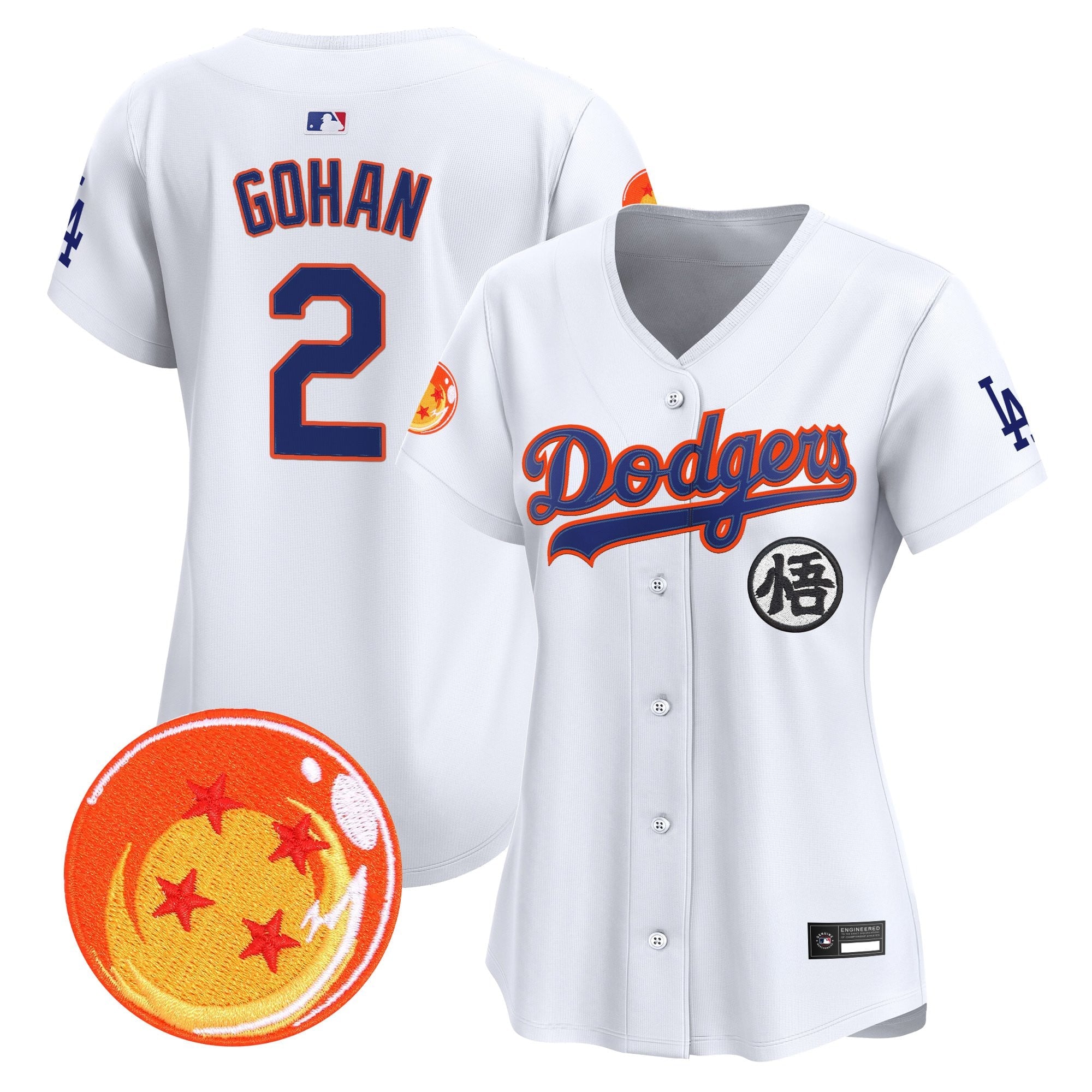 Women's Los Angeles Dodgers x Dragon Ball Vapor Premier Limited Jersey - All Stitched