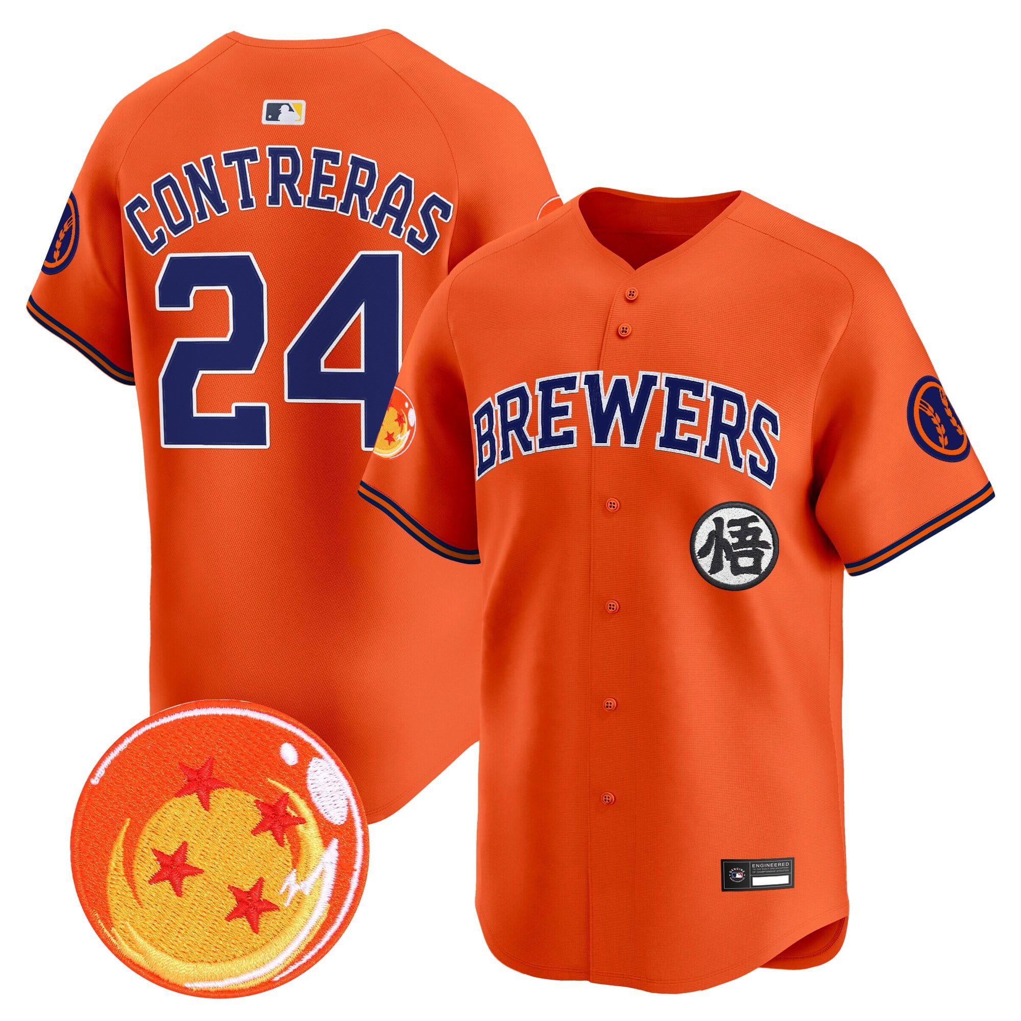 Men's Milwaukee Brewers x Dragon Ball Vapor Premier Limited Jersey - All Stitched