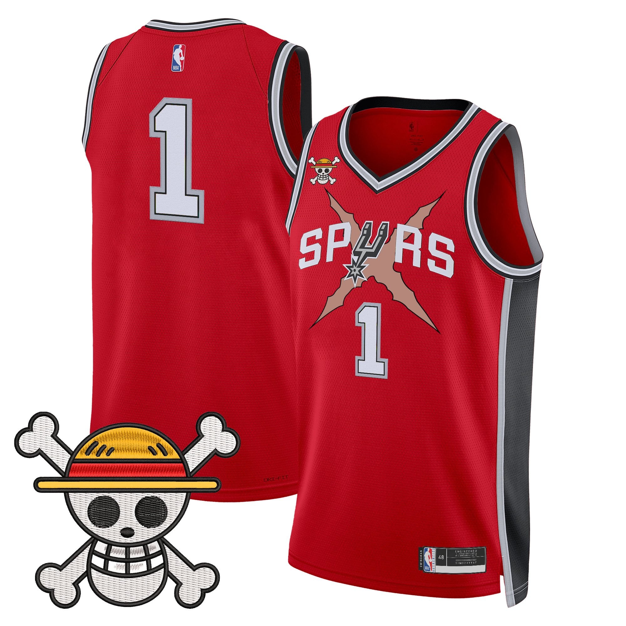 Men's San Antonio Spurs x One Piece Jersey Collection - Stitched