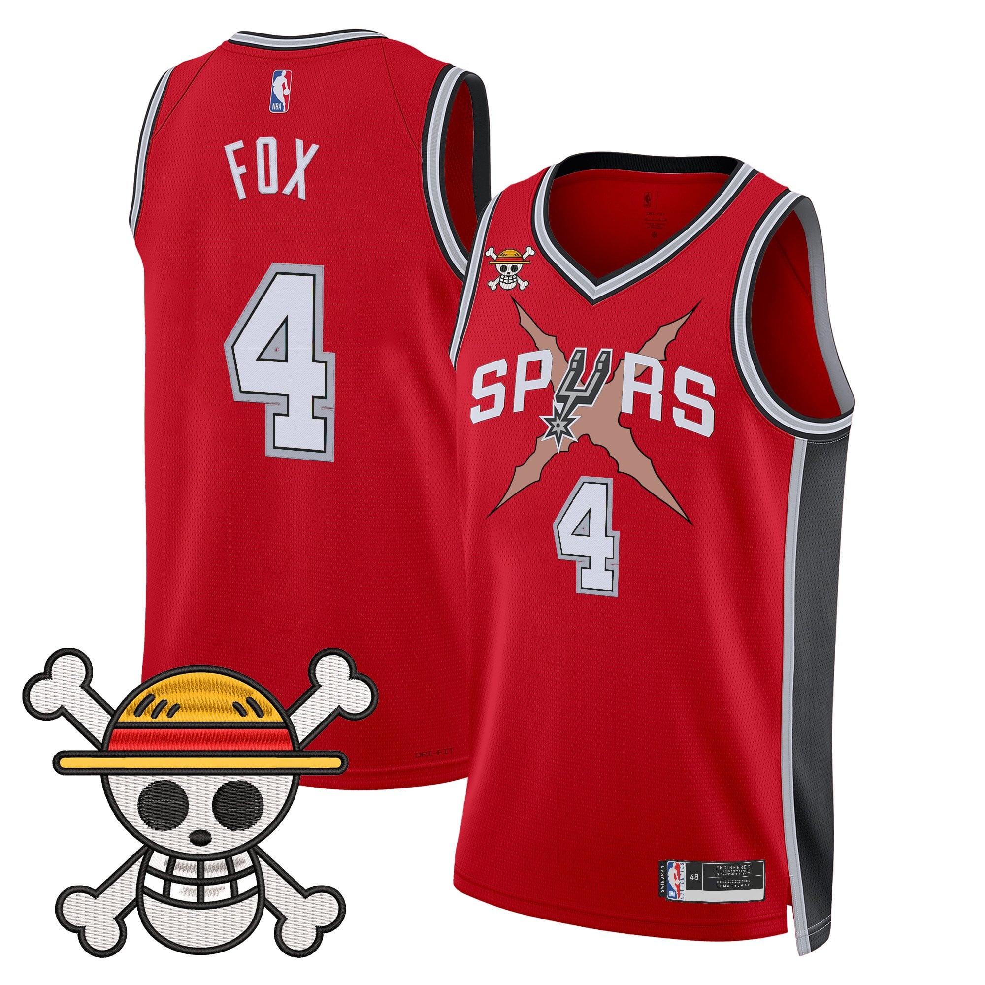 Men's San Antonio Spurs x One Piece Jersey Collection - Stitched