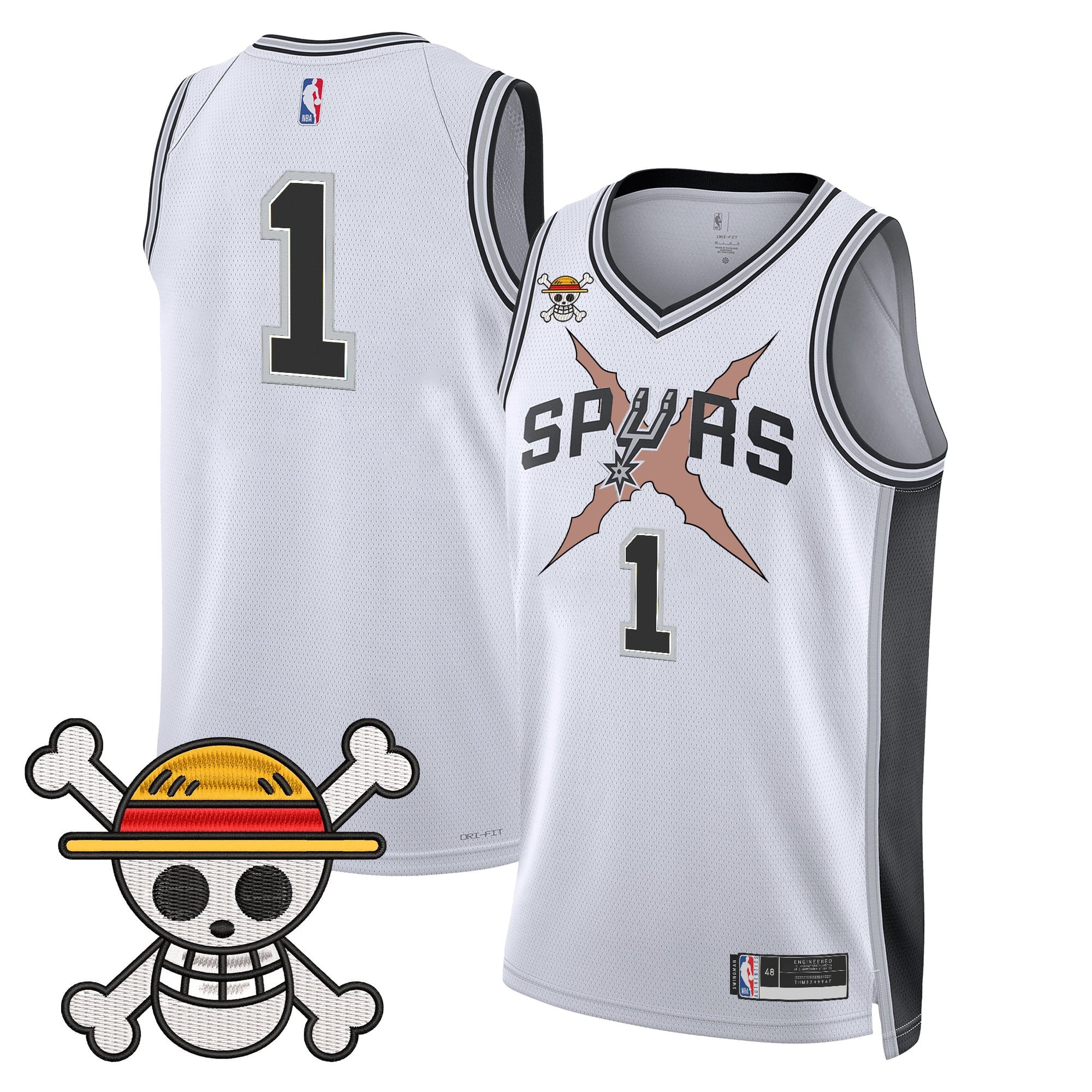 Men's San Antonio Spurs x One Piece Jersey Collection - Stitched