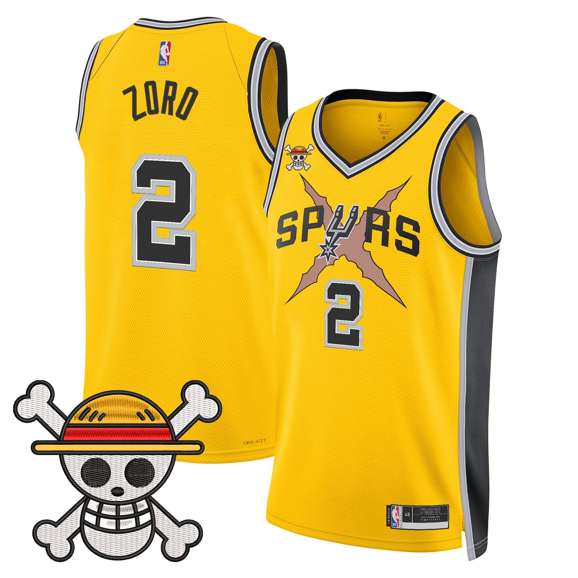 Men's San Antonio Spurs x One Piece Jersey Collection - Stitched