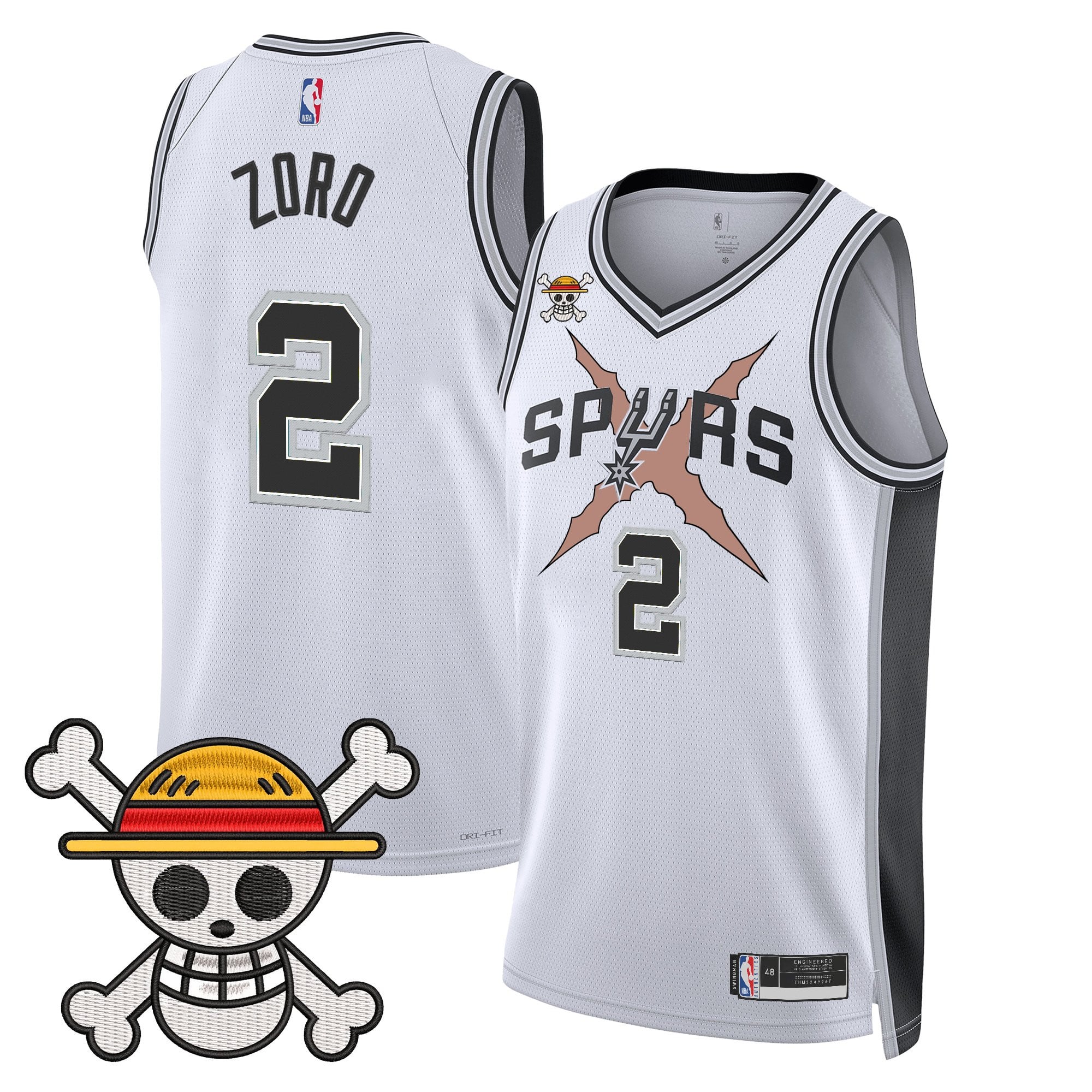 Men's San Antonio Spurs x One Piece Jersey Collection - Stitched