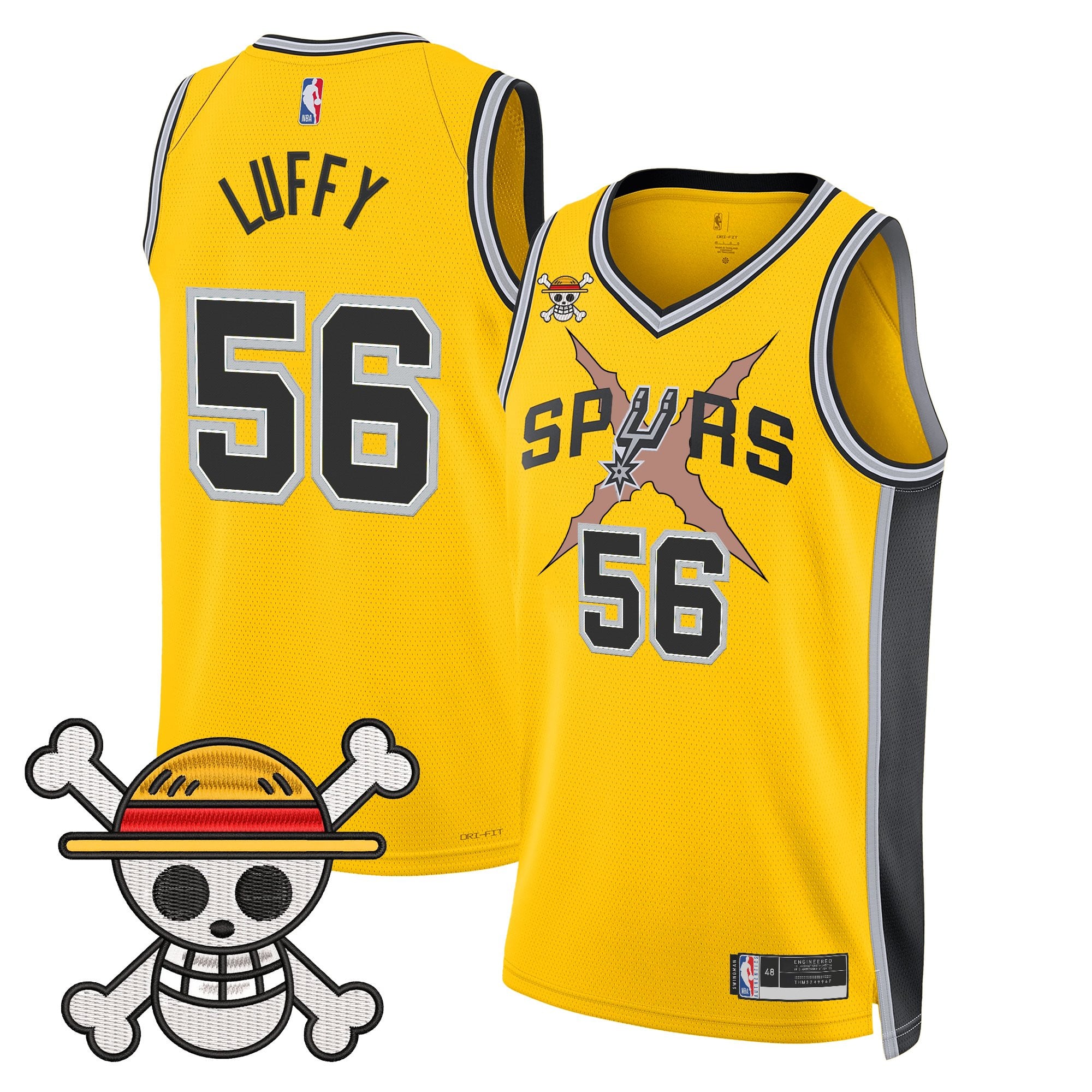 Men's San Antonio Spurs x One Piece Jersey Collection - Stitched