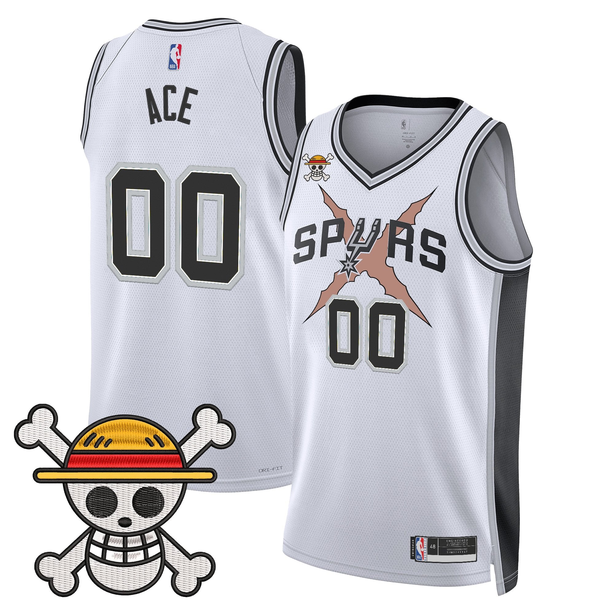 Men's San Antonio Spurs x One Piece Jersey Collection - Stitched