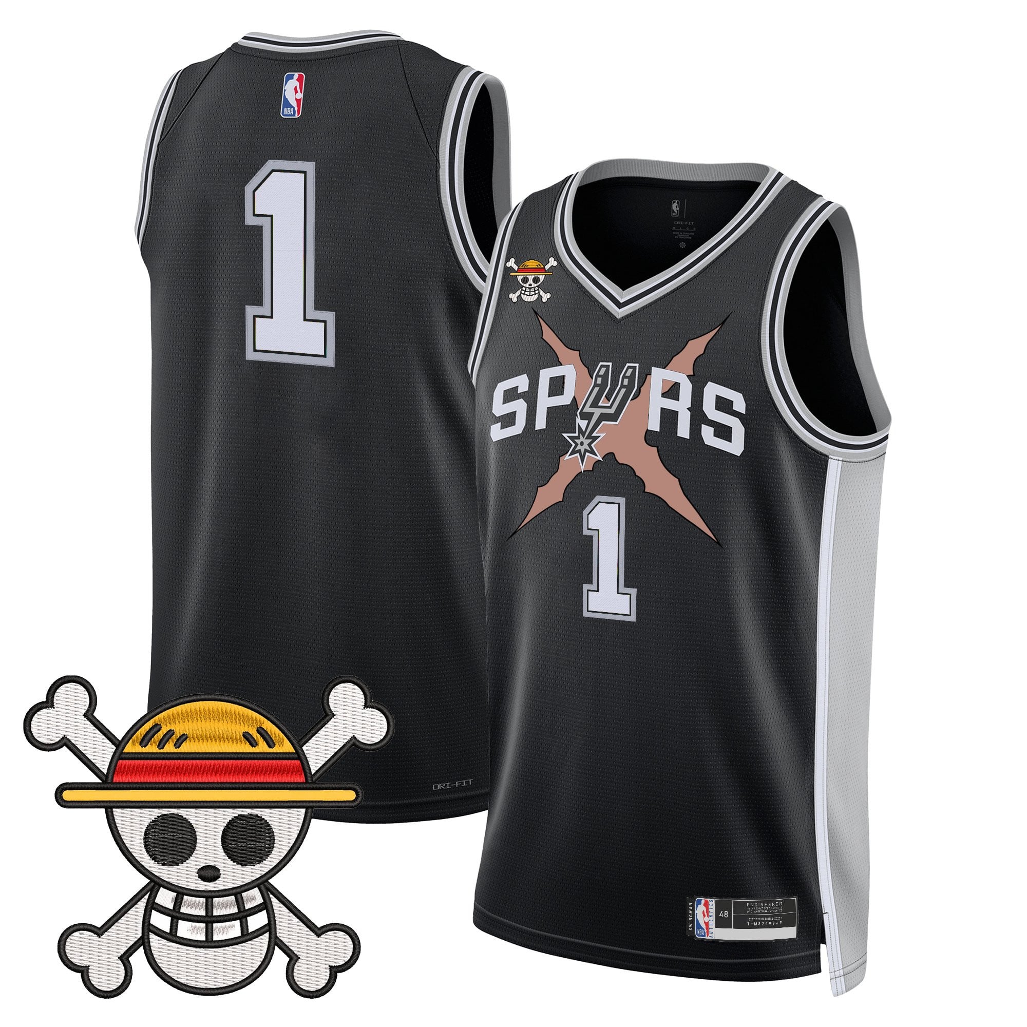 Men's San Antonio Spurs x One Piece Jersey Collection - Stitched