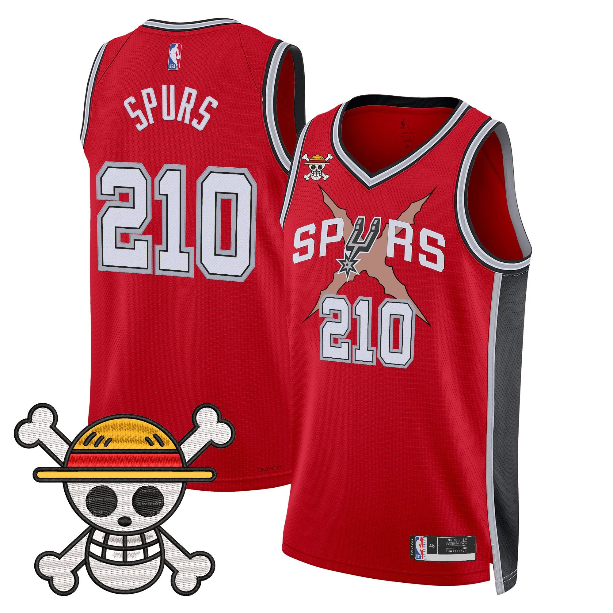 Men's San Antonio Spurs x One Piece Jersey Collection - Stitched