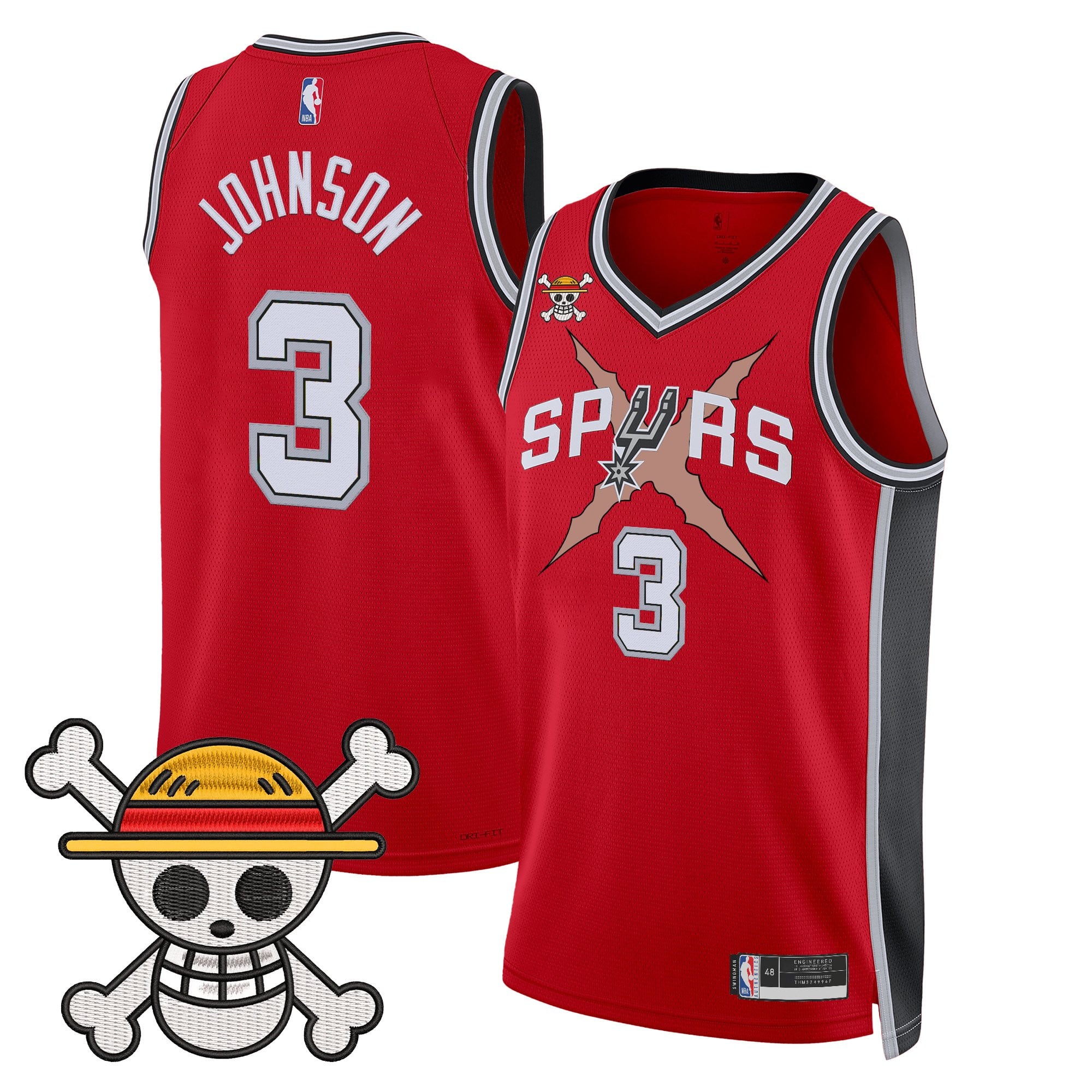 Men's San Antonio Spurs x One Piece Jersey Collection - Stitched
