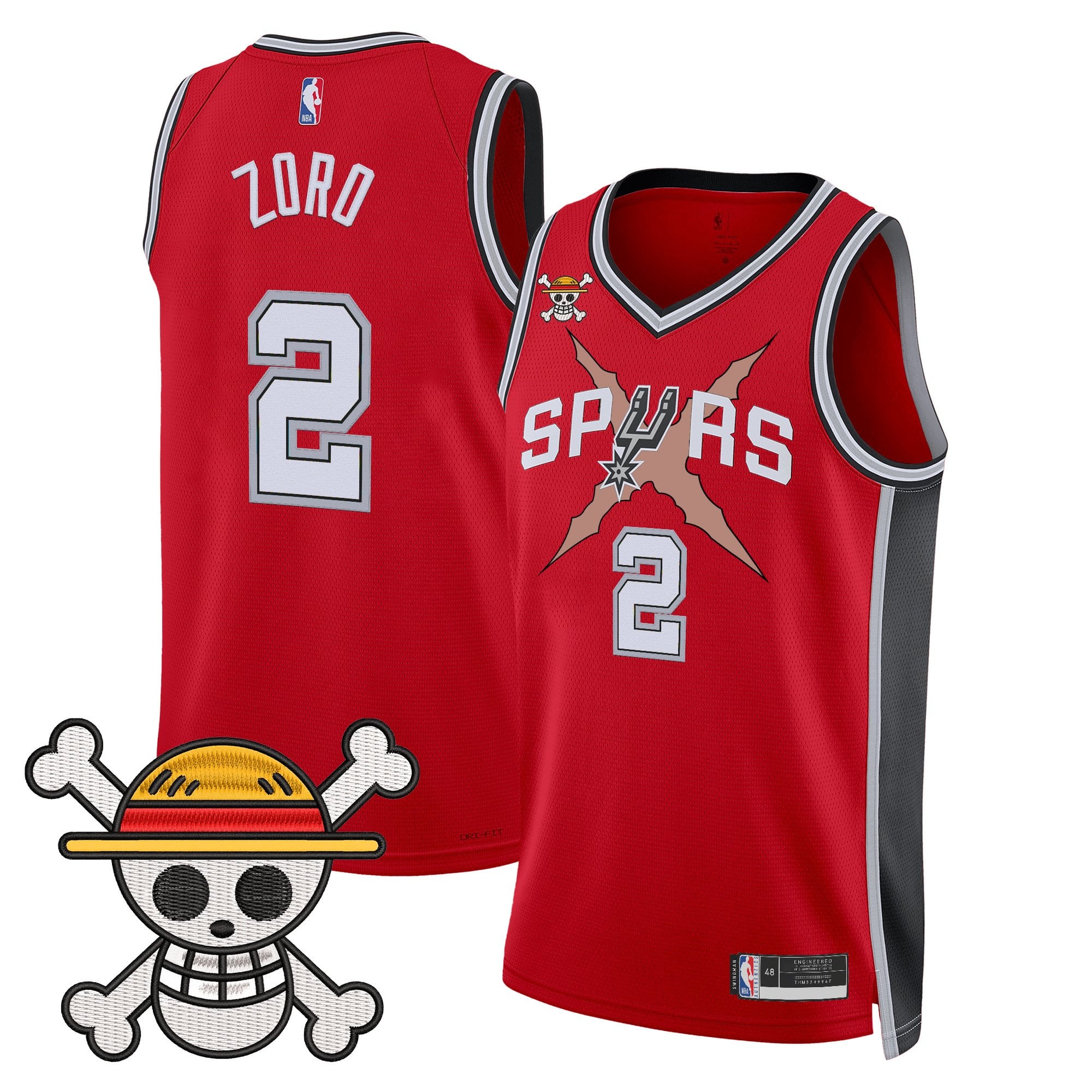 Men's San Antonio Spurs x One Piece Jersey Collection - Stitched