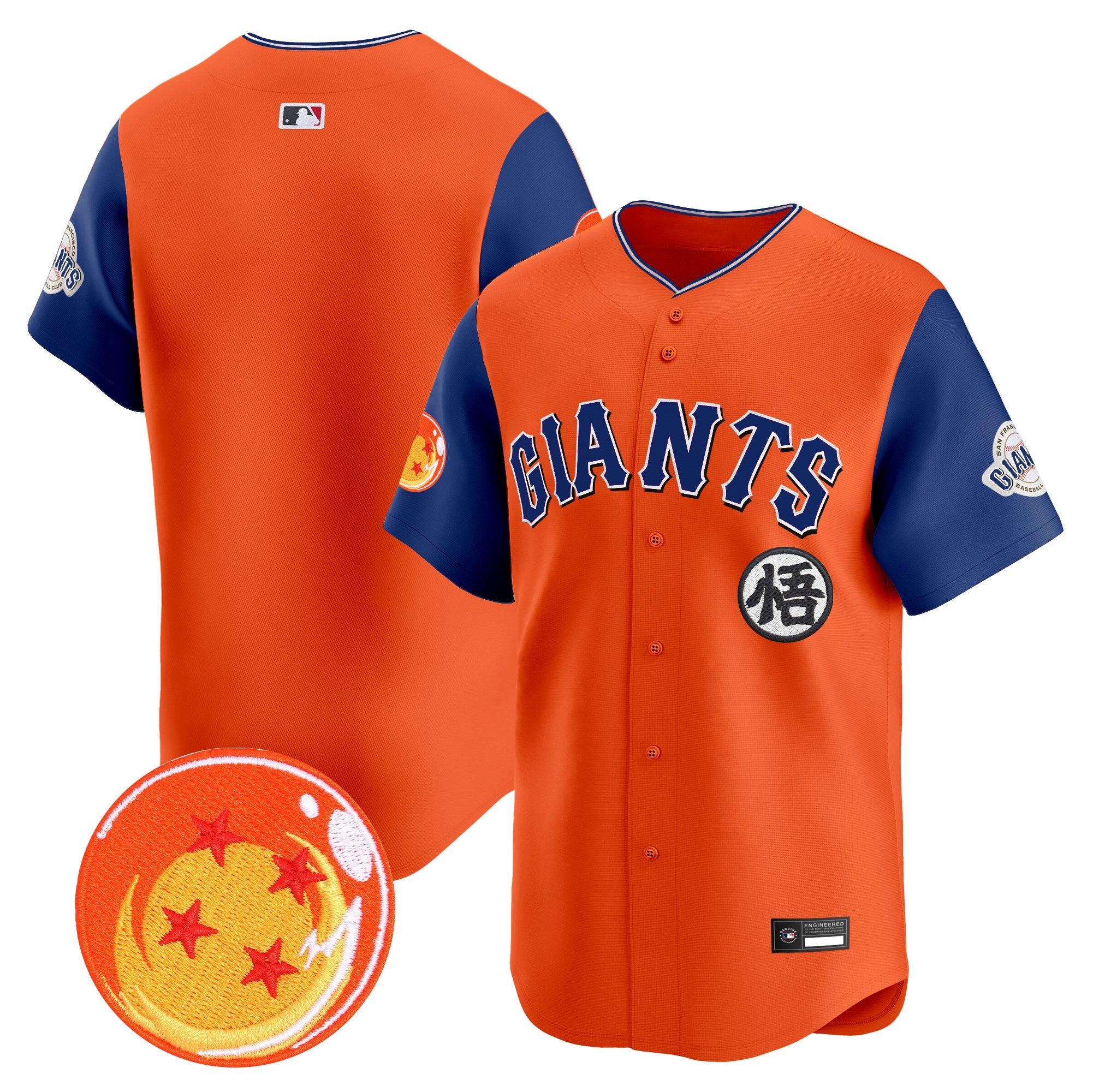 Men's San Francisco Giants x Dragon Ball Vapor Premier Limited Jersey - All Stitched
