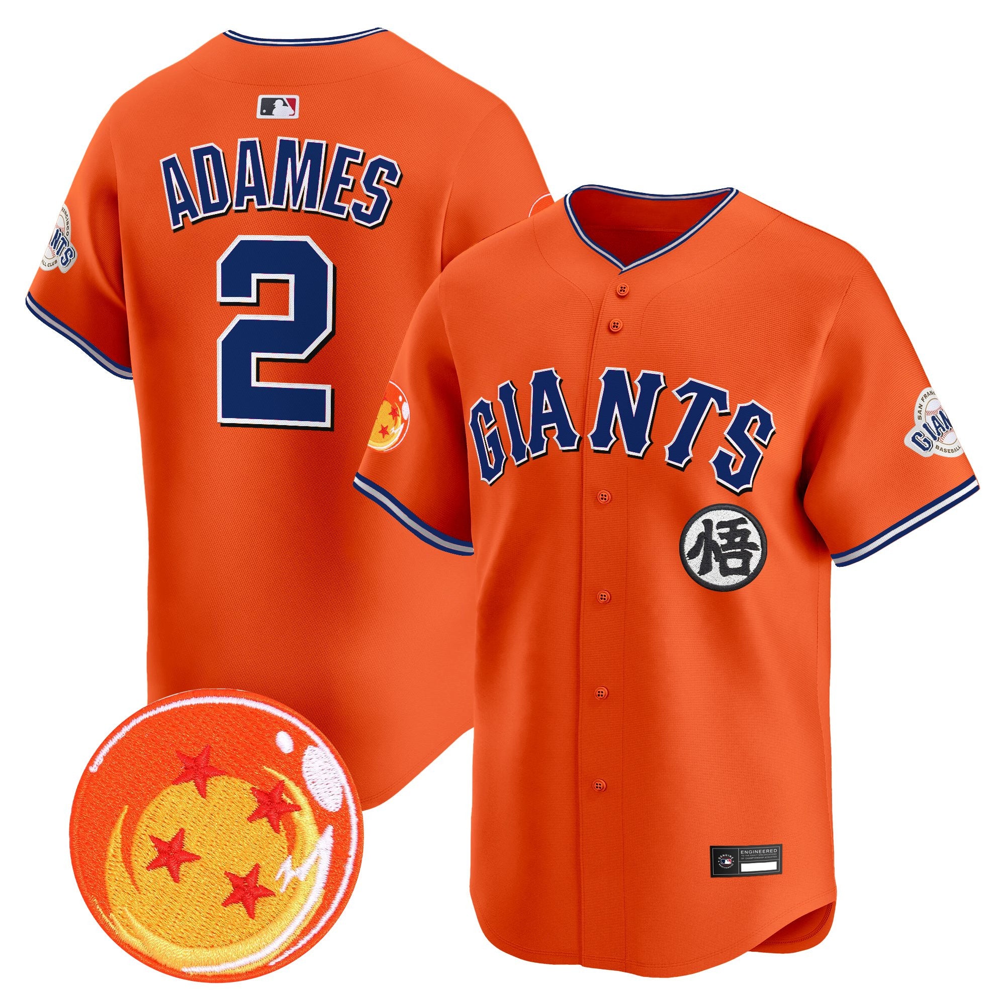 Men's San Francisco Giants x Dragon Ball Vapor Premier Limited Jersey - All Stitched